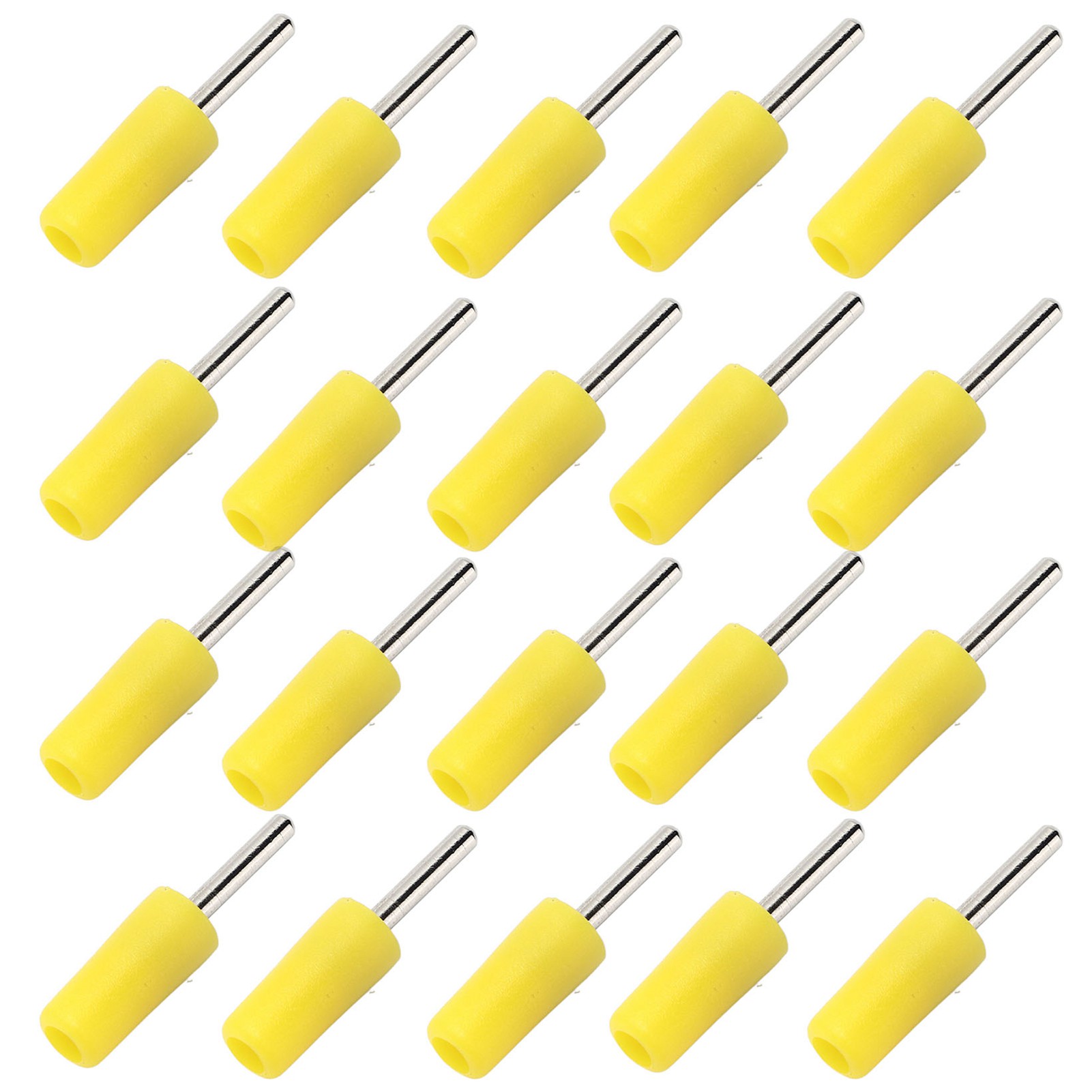 2-mm-bananenstecker (männlich), Vernickeltes Messing, Wasserdicht, 20er-packung Gelbvergoldeter Stecker, Verdrahtungszubehör-set