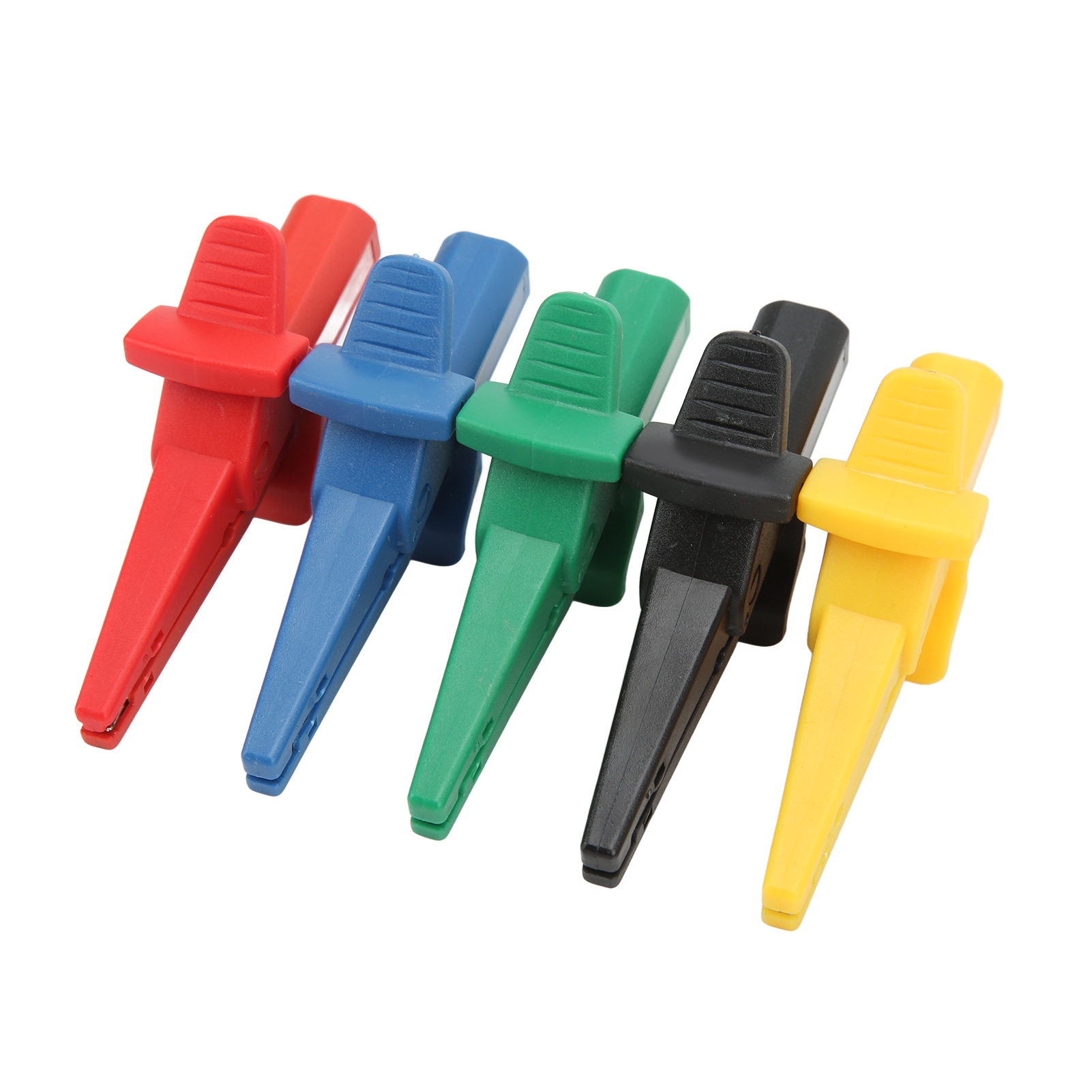 Set Mit 5 Tragbaren, Mehrfarbigen 10-a-stromprüfzangen (600–1000 V) Mit 4-mm-bananenstecker Und Sicherheitsklemme