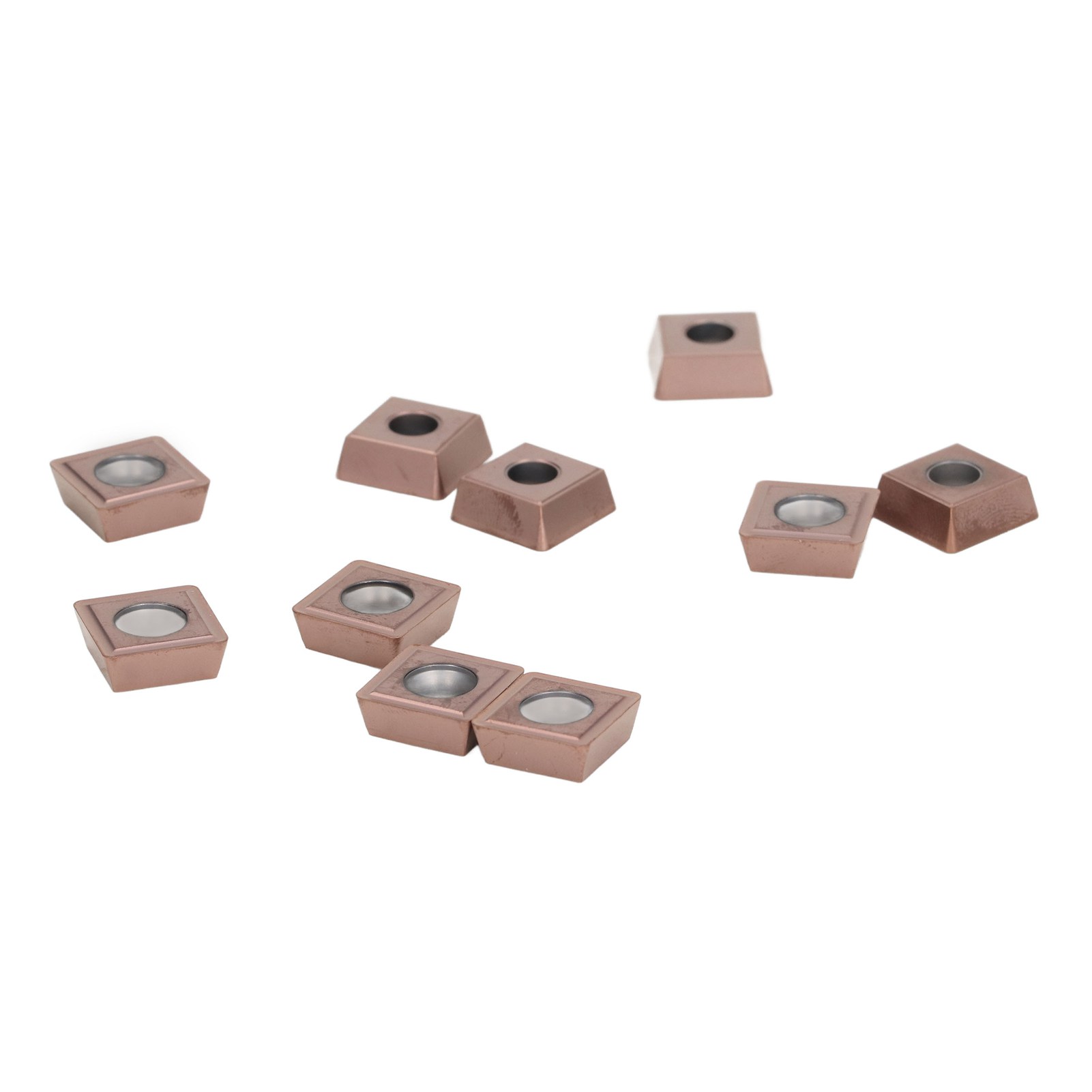 10 Hartmetall-wendeschneidplatten Drechselmesser Diy Cnc Holzfräser Bronze Spmg140512-dg Set