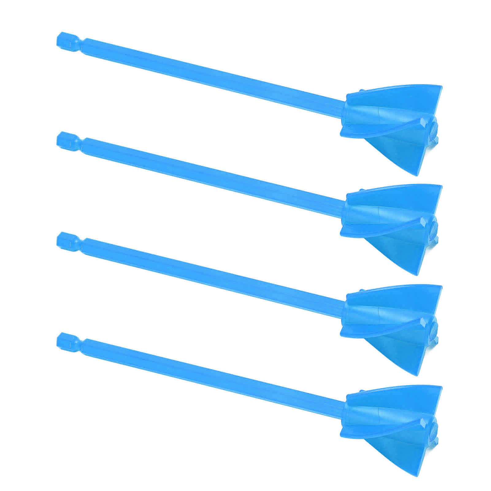 4 Harzmischflügel, 5 Flügel, Bohraufsatz, Homogen, Wiederverwendbar, Blau, 4 Stück