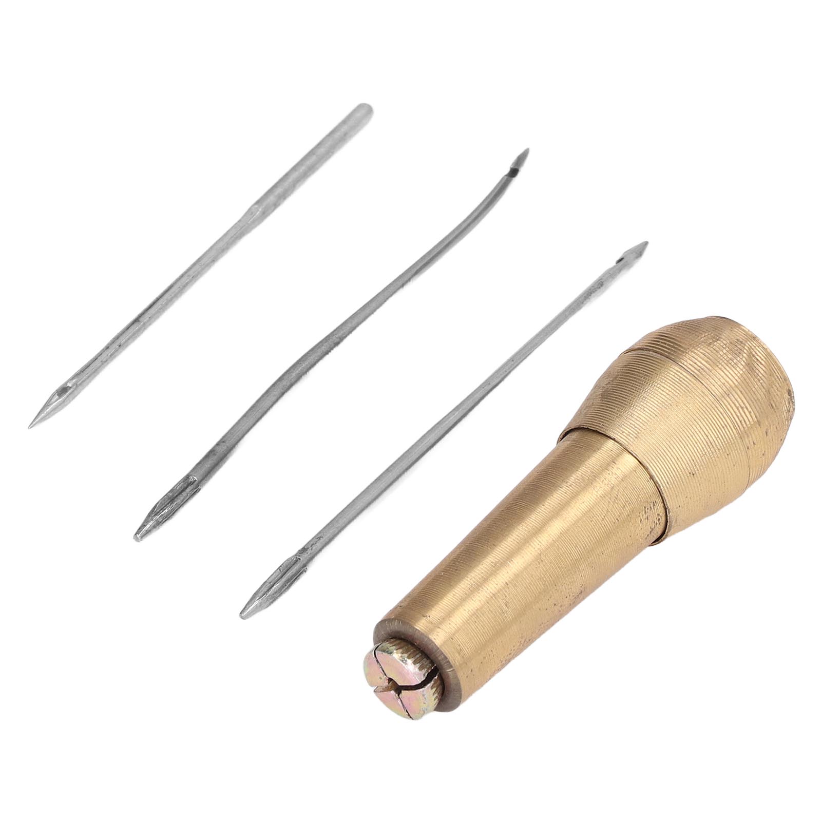 Handgenähtes Nadel- Und Fadenset, Lederahle Mit Messinggriff, Handgefertigtes Schuhreparaturwerkzeug, Komplettes Set