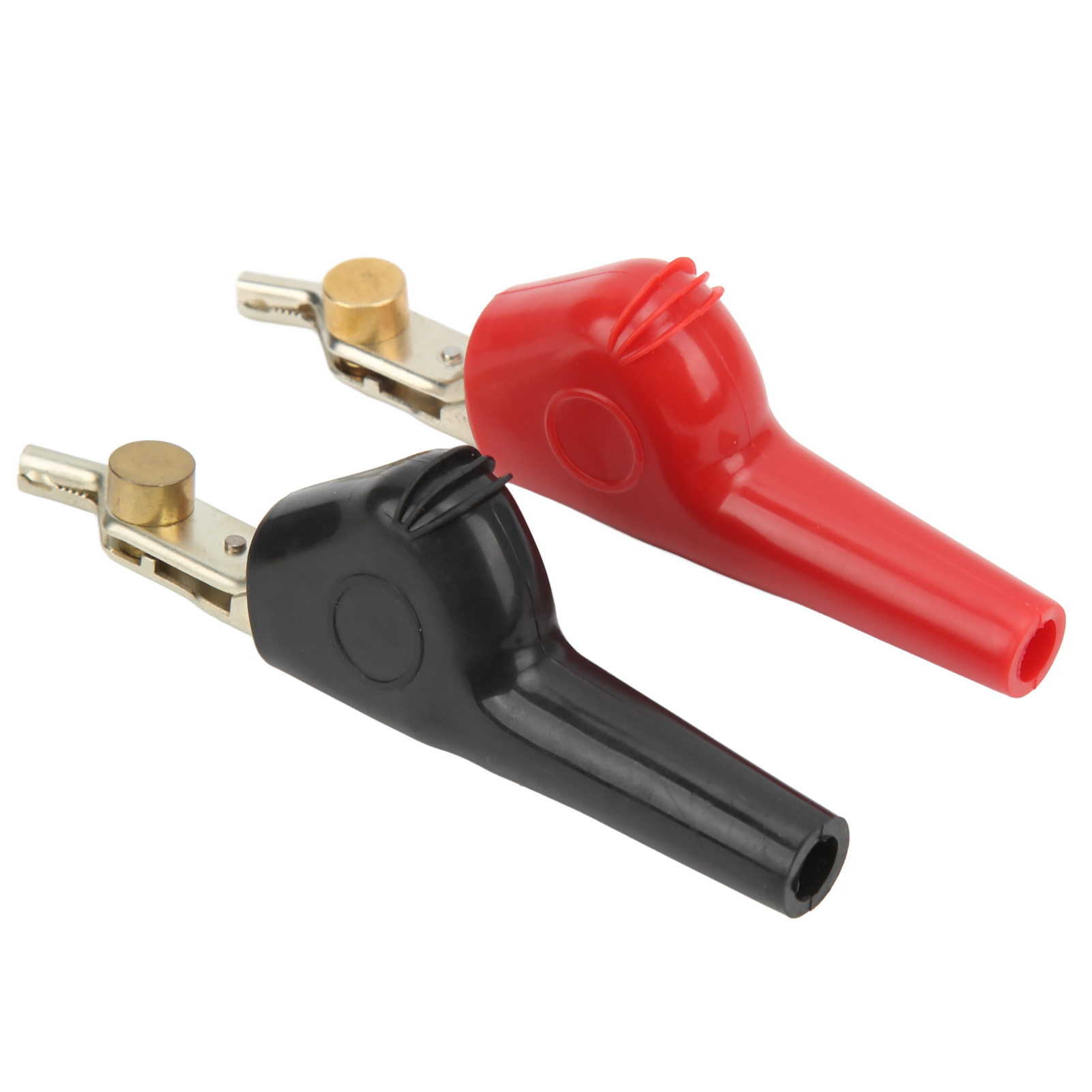 Set Mit 2 Nadelprüfklemmen, Kupfer Und Neusilber, 25 Mm Öffnung, Pvc-elektroklemmen Für Diagnose Und Messung