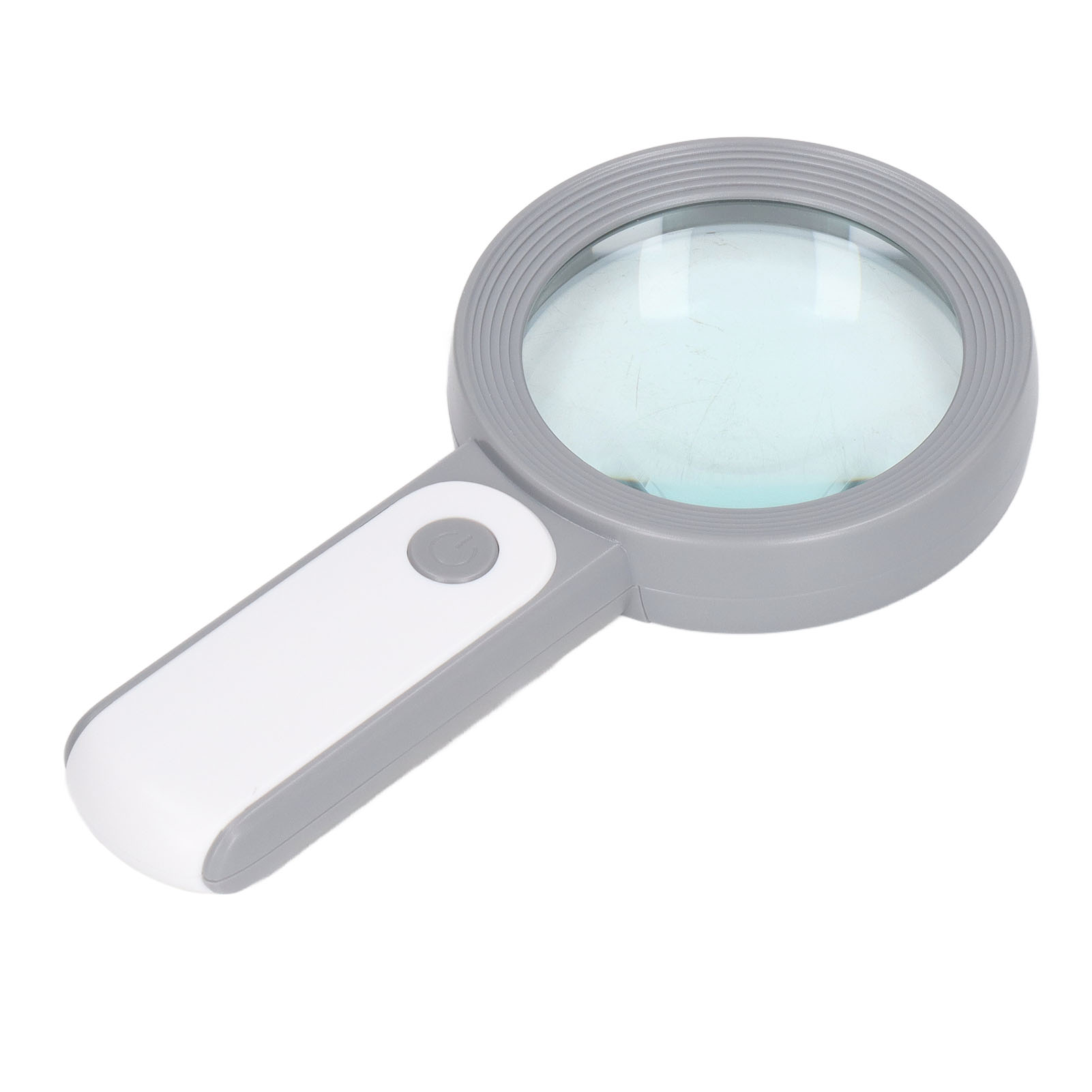 Ultraleichte 30-fache Hd-handlupe, Optisches Vergrößerungsglas Mit Led-beleuchtung, Zum Lesen, Grau-weiß