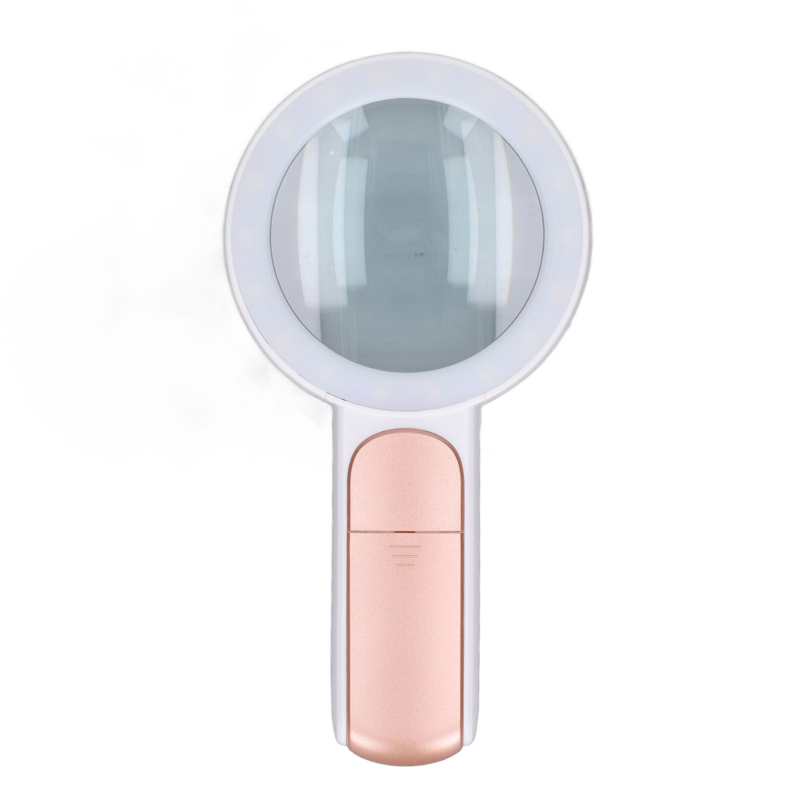 Ultraleichte 30-fache Hd-handlupe Mit Led-beleuchtung, Vergrößerndem Optischem Glas, Zum Lesen, In Roségold Und Weiß