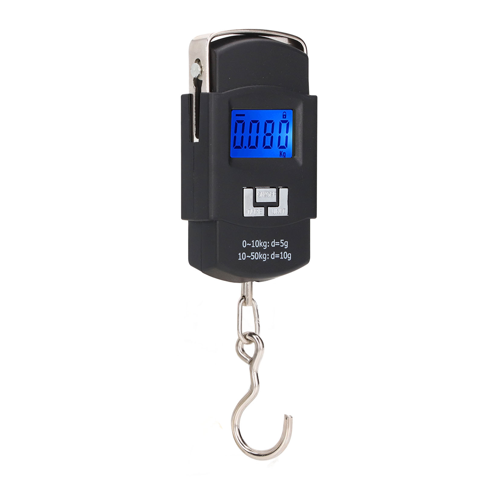 Elektronische Waage Bis 50 Kg, Tragbare Digitale Gepäckwaage, Wiegehilfe Für Koffer, Angeln Und Einkaufen, Lcd-anzeige, Stabiler Haken.