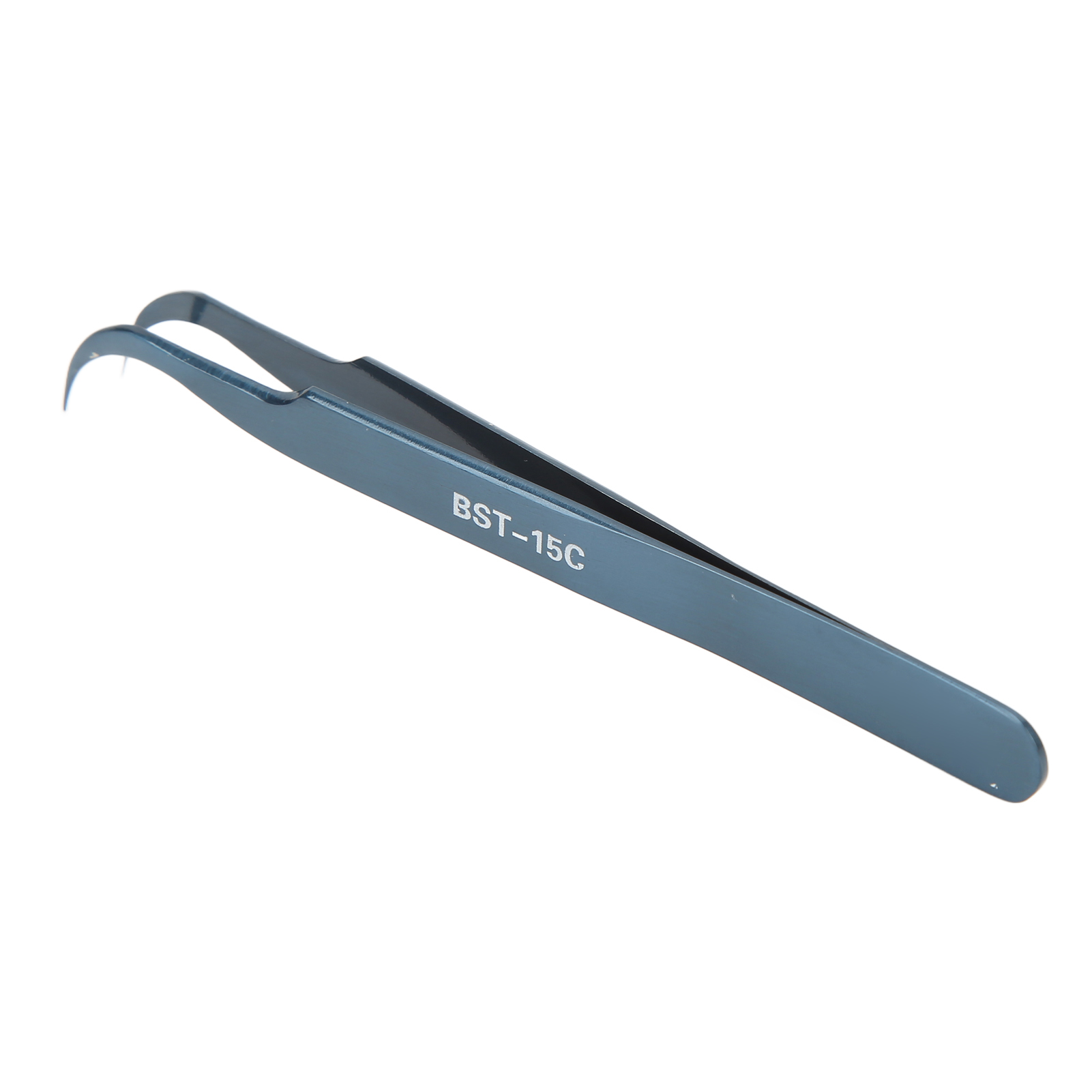 Gebogene Pinzette Aus Edelstahl, Abgeschrägte Spitze, Hochglanzpolierte Oberfläche, Antimagnetisch, Säurebeständig, Abgewinkeltes Design