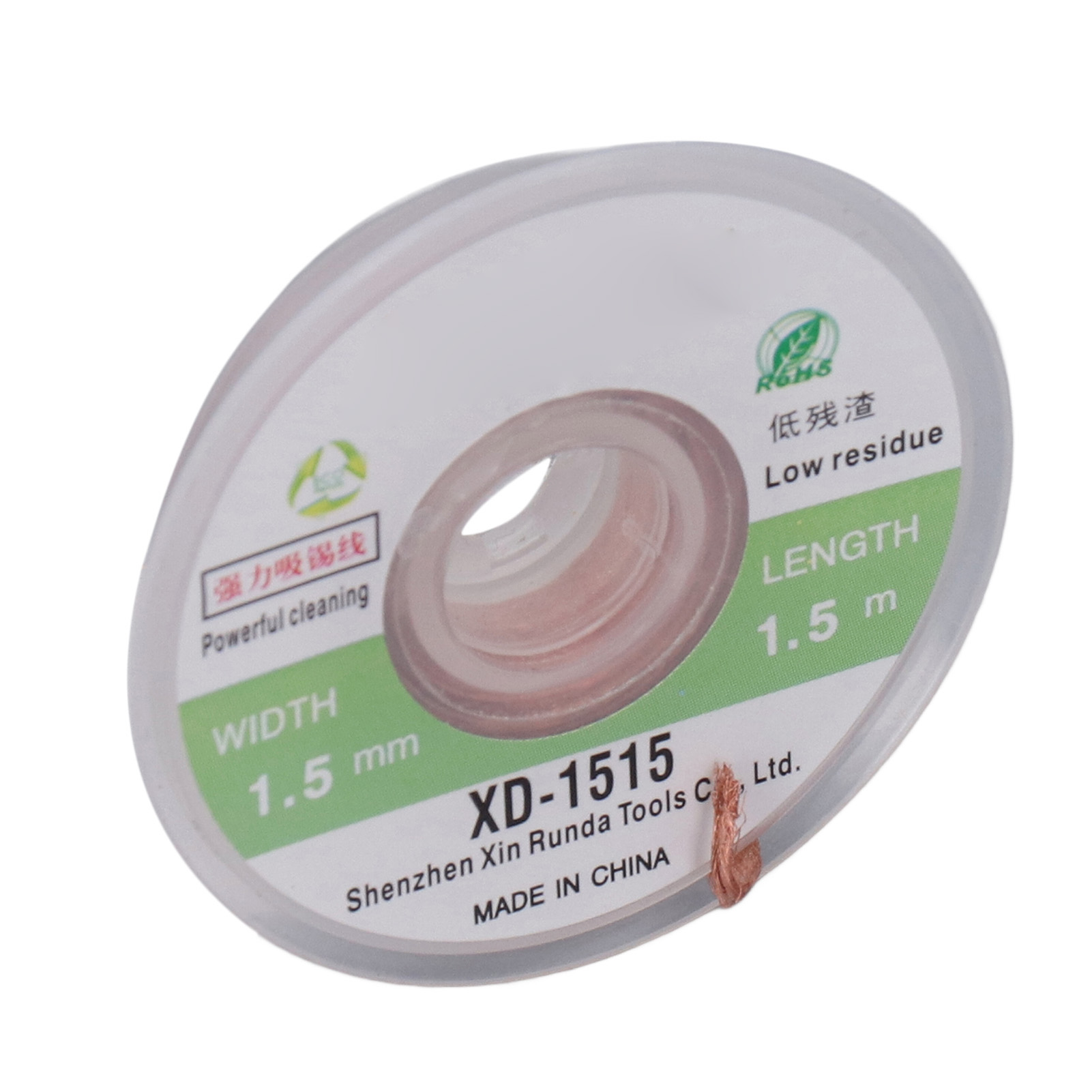 5-teiliges Entlötset Mit Kupferlitze, 1,5 Mm X 1,5 M Entlötlitze, Geringe Flussmittelrückstände Ohne Reinigung, Sauberes Lötzinn, Breite 1,5 Mm, Länge 1,5 M.