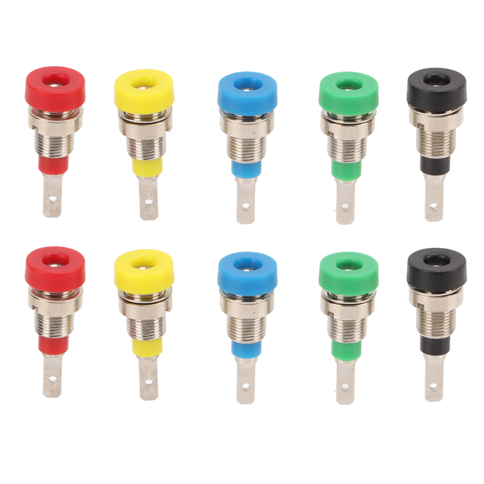 Doppel-bananenstecker-set, 5 Farben, 2 Mm Messing-einbaubuchse Für Elektronik, Boote, Wohnmobile