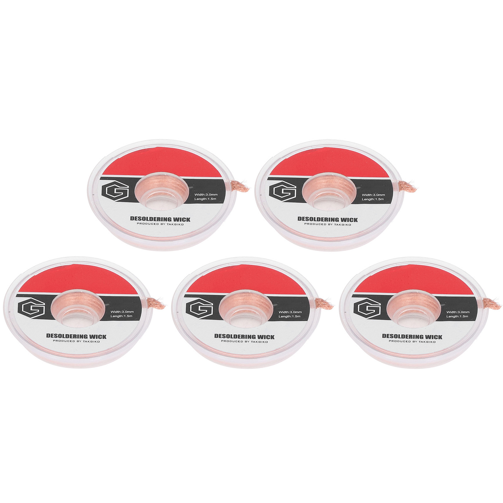3 Mm Messing-entlötlitze, 1,5 M, Keine Reinigung Erforderlich, 5er-packung, Entzinnungsbeständige Litze Tgk-3015