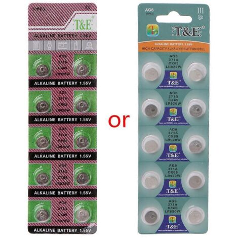 Packung Mit 10 Ag6 1,55v Alkaline-knopfzellenbatterien Sr920sw