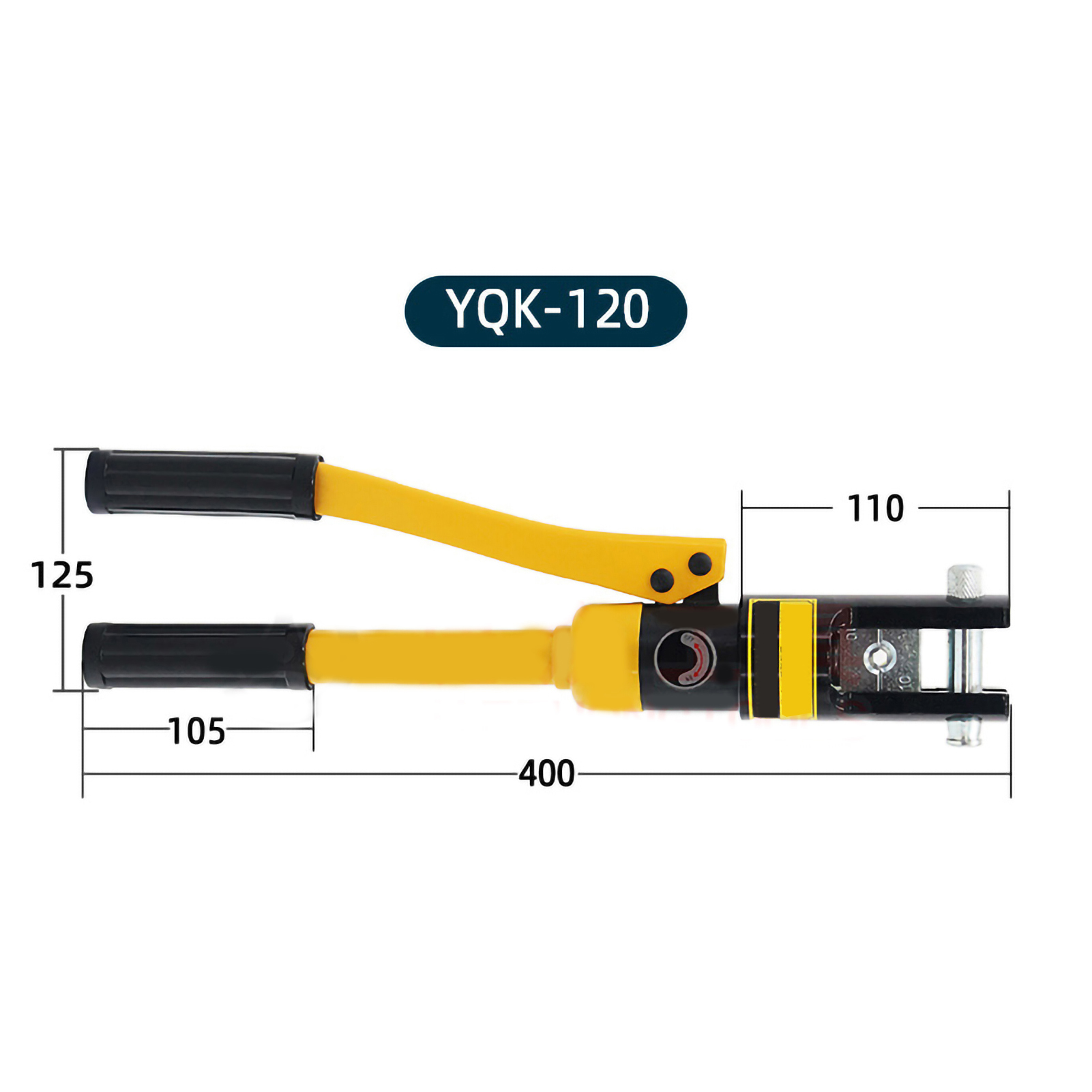 Yqk-120 (10-120) Manuelle Hydraulische Crimpzange Mit Dichtung, Stahlwerkzeug Für Klemmen Und Kabelschuhe, Professionelle Crimpzange Von 10 Bis 120 Mm²