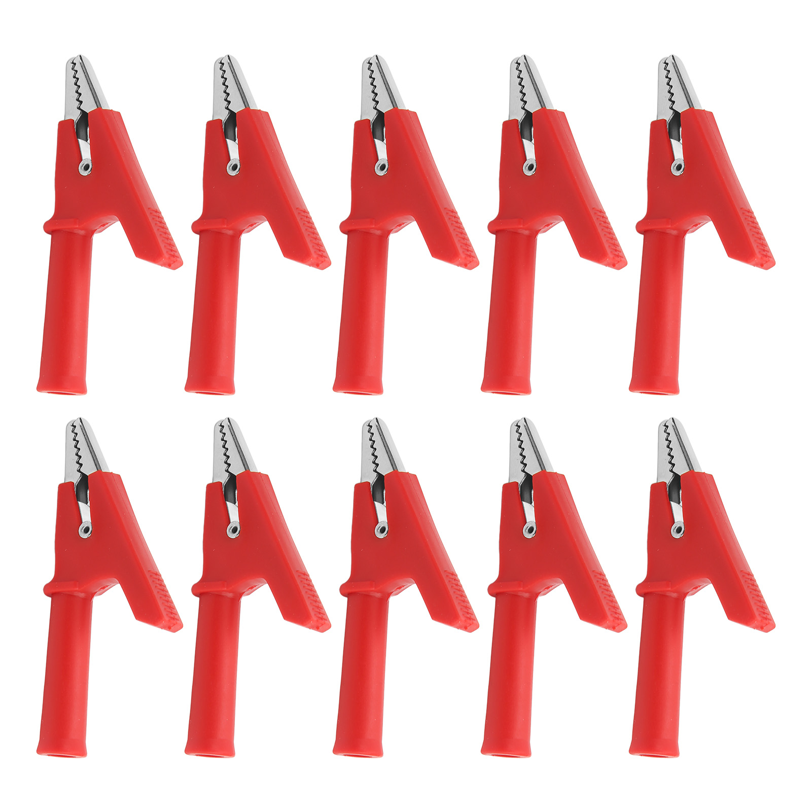 Krokodilklemmen-test 10 Mm Öffnung 10 A 10er-packung Mit 4-mm-steckschlüssel-zubehörset Rot