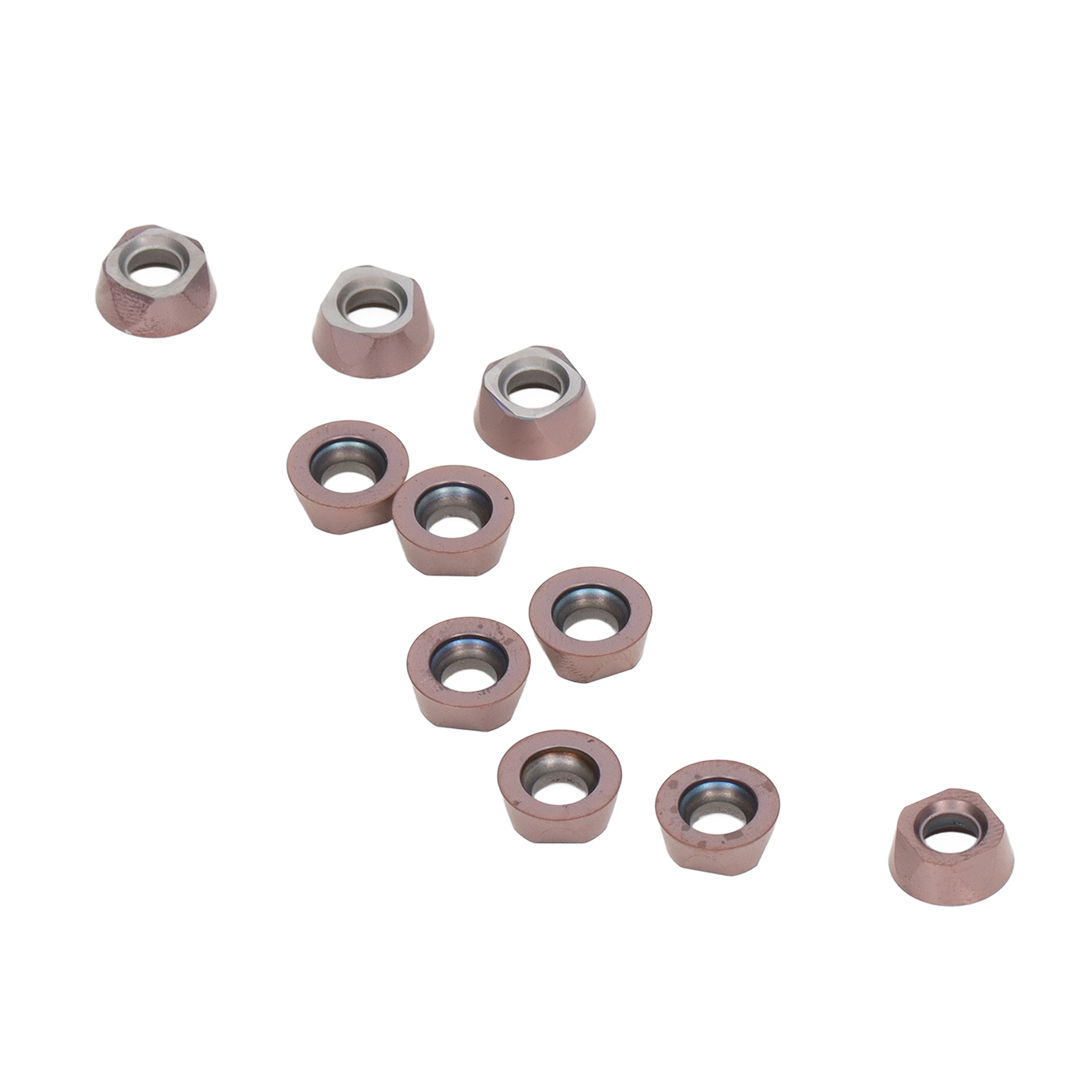 10 Rpmt1204moe-tt Rundfräser Aus Hartmetall Für Diy-cnc-holzdrehmaschinen, Bronzebeschichtete Schneideinsätze, 10er-packung
