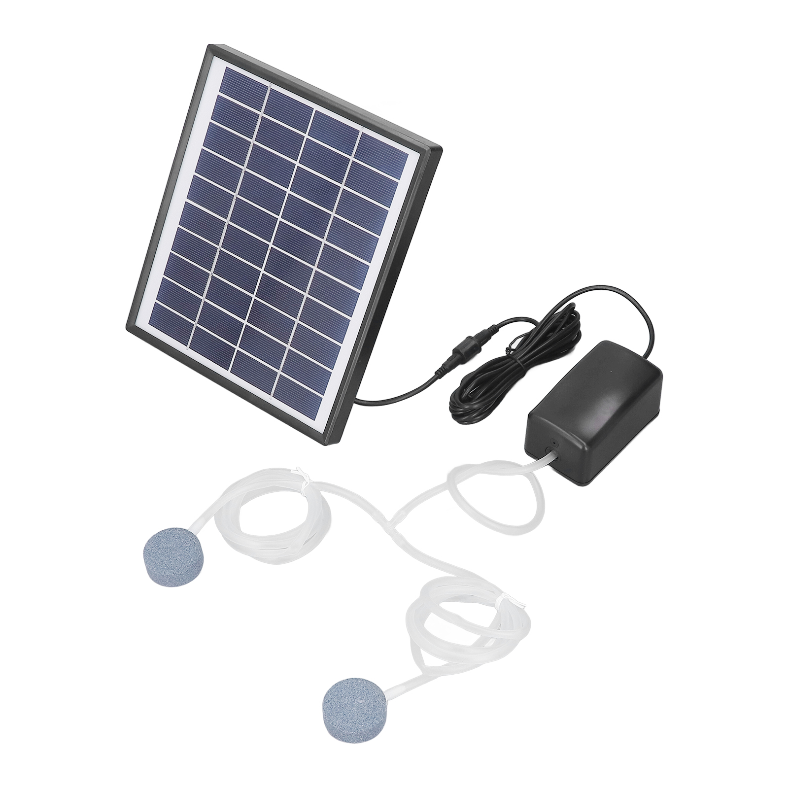 10v 6w Dc Solar-teichpumpe, Mikrobrunnen Mit Verstellbarem Solarpanel Und Luftpumpenset Für Sprudelsteine