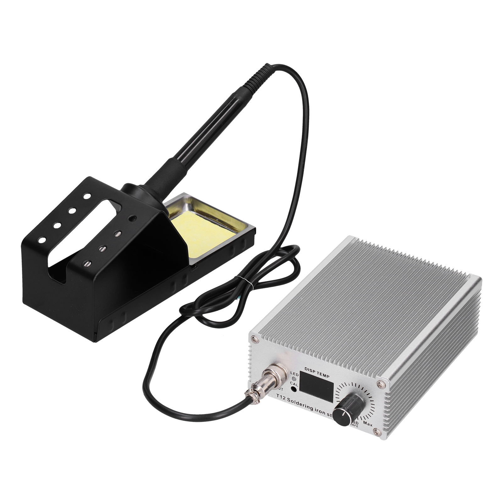 Tragbare Digitale Lötstation, Thermostatgesteuerter Elektrischer Lötkolben Mit Lcd-bildschirm, Eu-stecker T12, 100–230 V Wechselstrom-netzteil, Komplettset