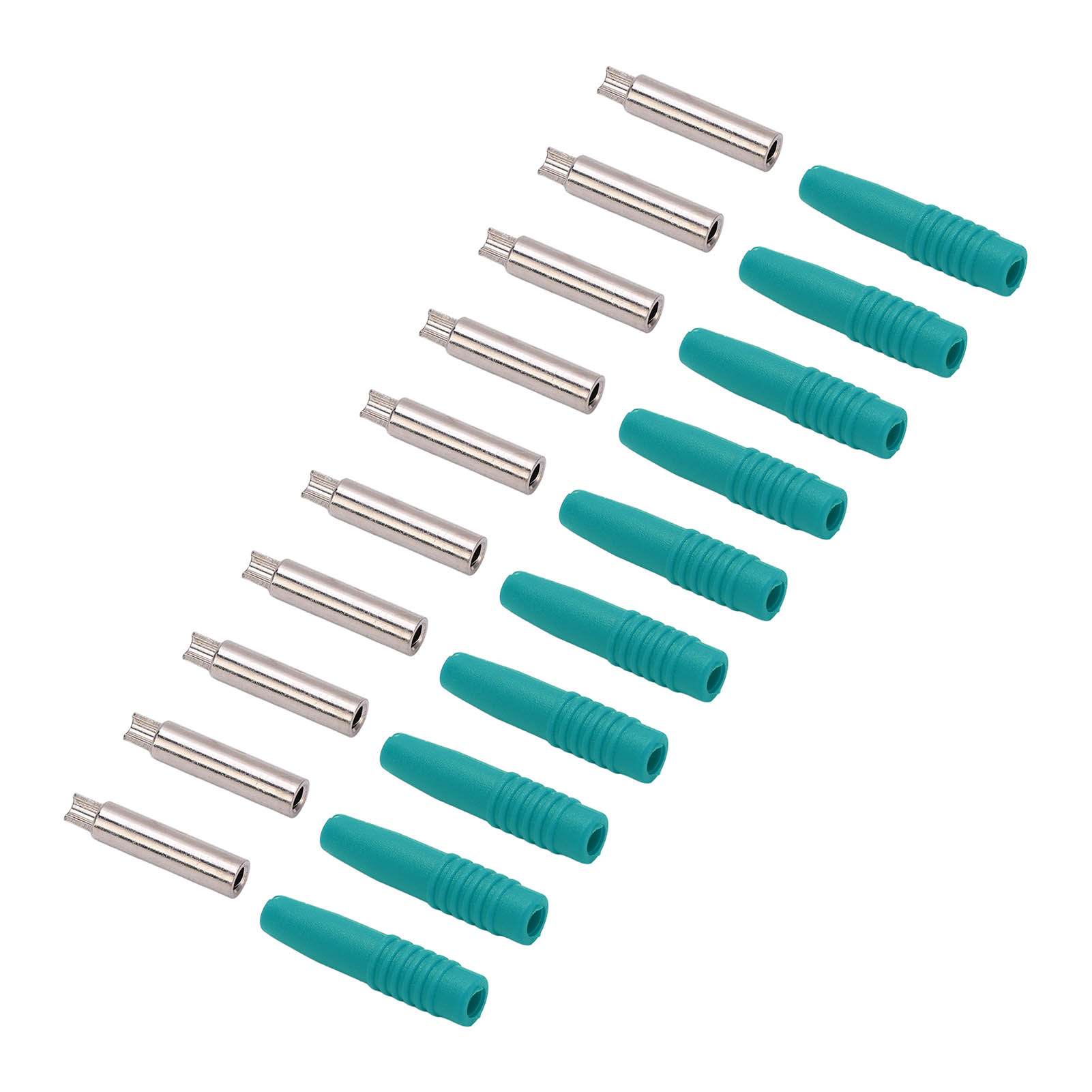 2-mm-bananenstecker Mit Isolierung Und Schutzhülle, 10er-packung, Grün, Kupplung Für Testgeräte