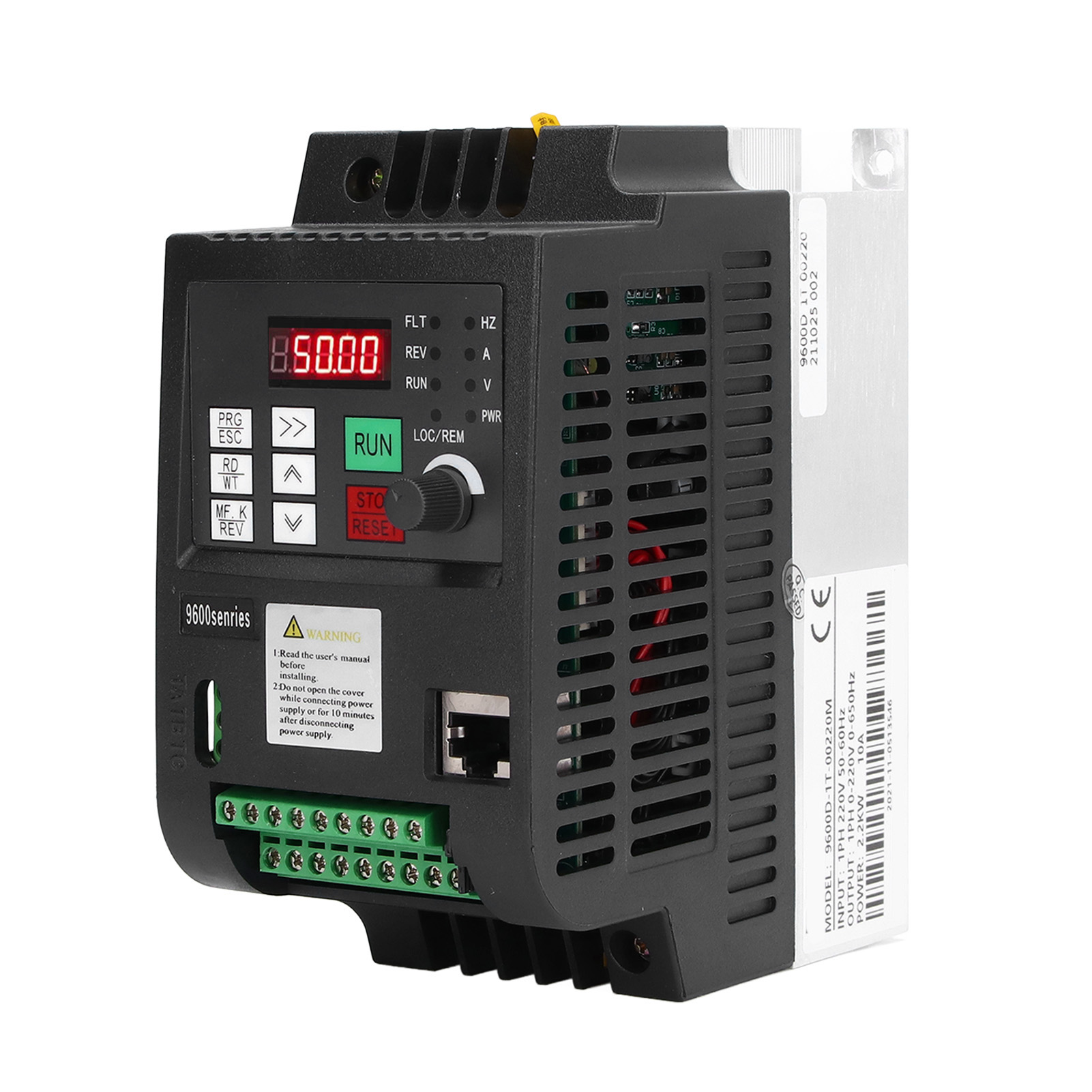 Nflixin 220v Einphasen-frequenzumrichter 2,2kw, Motordrehzahlregler Mit 1 Eingang Und 1 Ausgang, Kompakter Frequenzumrichter Für Industrielle Anwendungen