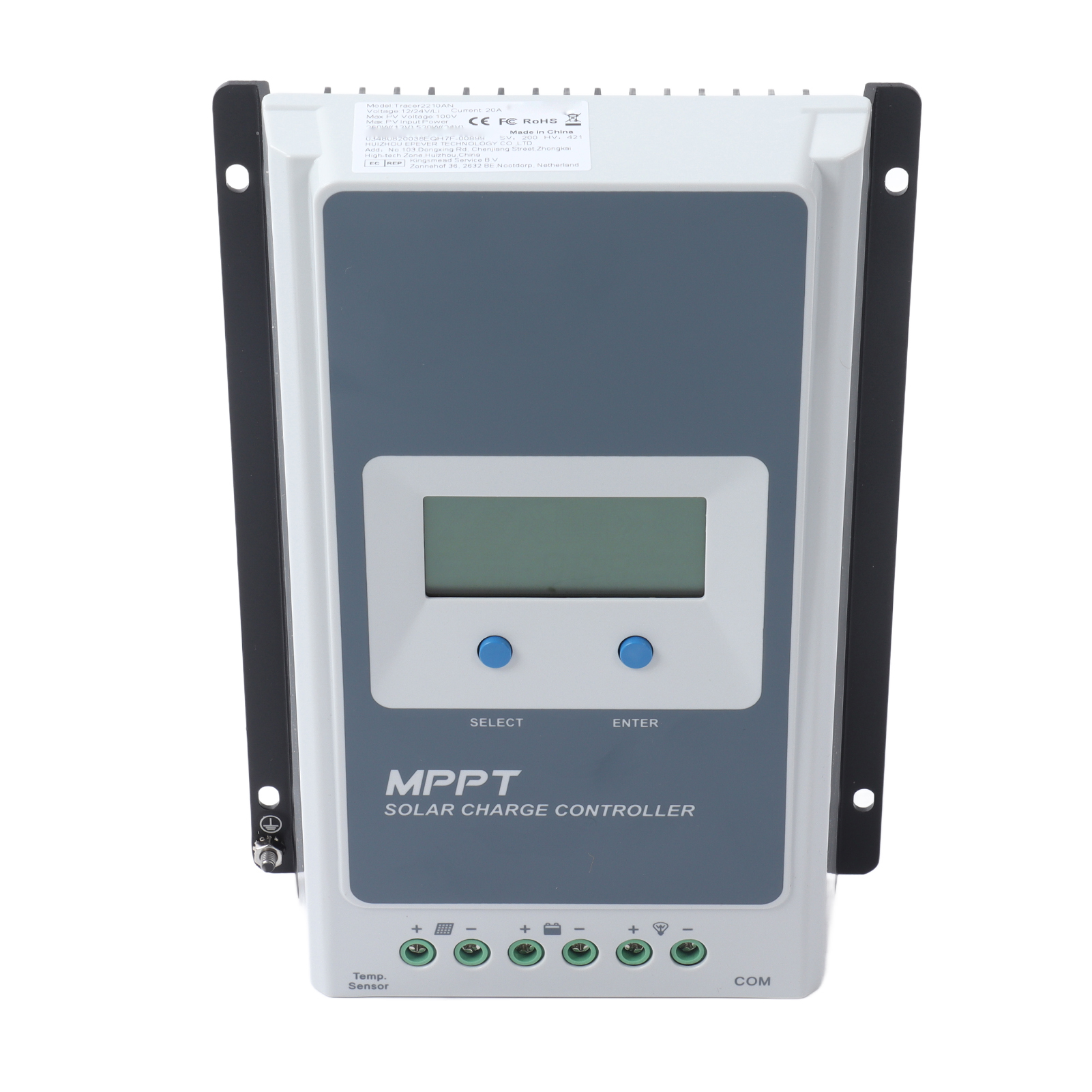 20a 12v 24v Mppt-solarladeregler Mit Minuspol An Masse, Intelligenter Regler Für Lithiumbatterien Und Photovoltaikmodule