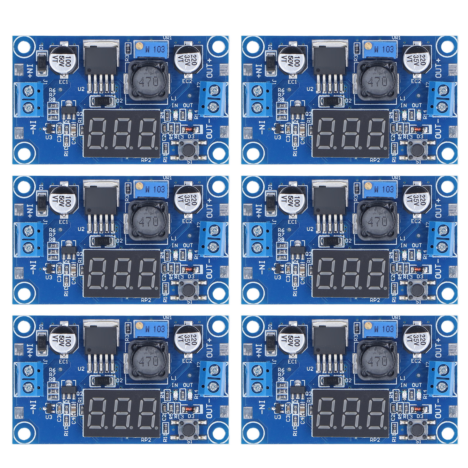 Satz Mit 6 Dc/dc-abwärtswandlern 4–40 V Auf 1,25–37 V, Elektronisches Spannungsreglermodul
