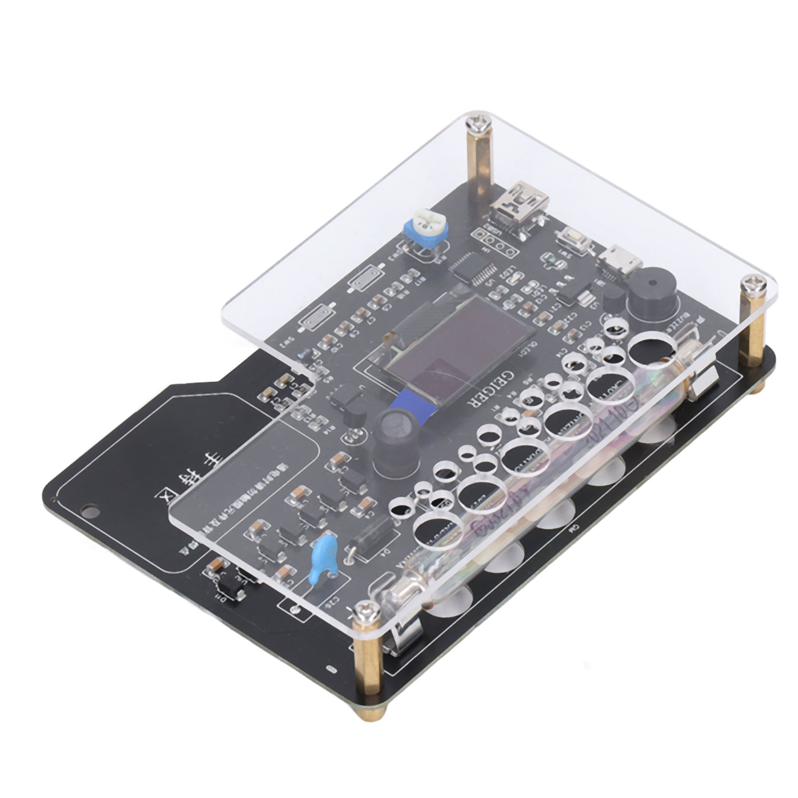 Tragbarer Nuklearer Strahlungsdetektor Mit Digitalanzeige, Dosisleistungssensor Und Usb-modul Für Sicherheitsmessungen.
