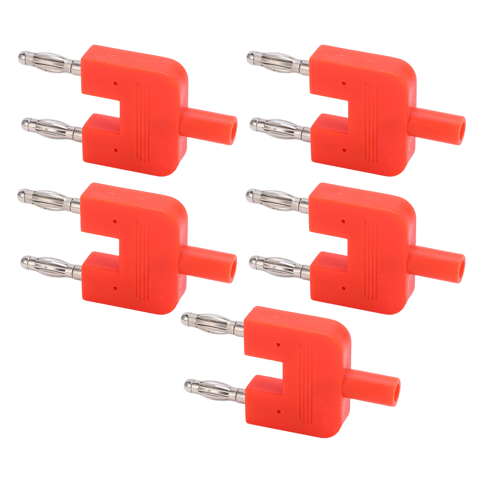 5 Zweireihige Bananenstecker, 1 Buchse Auf 2 Stecker, Hohe Konnektivität, Gute Leitfähigkeit, Rot