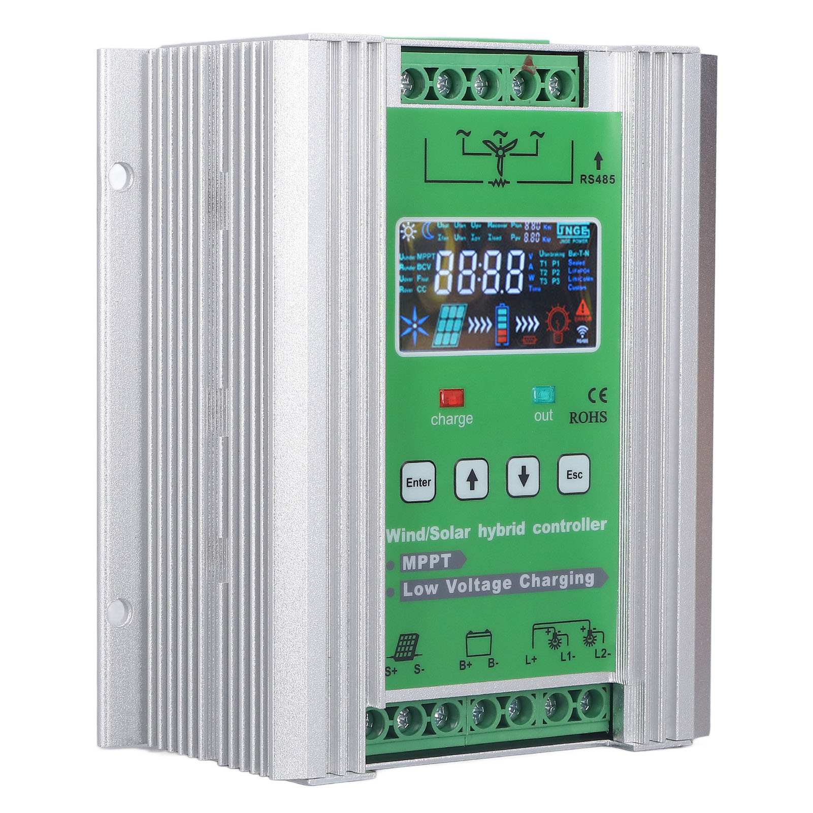 1000w Hybrid-wind-solar-laderegler, Hocheffizienter Regler Für Die Feldüberwachung, Dc12v/24v, Wind-solar-regler.