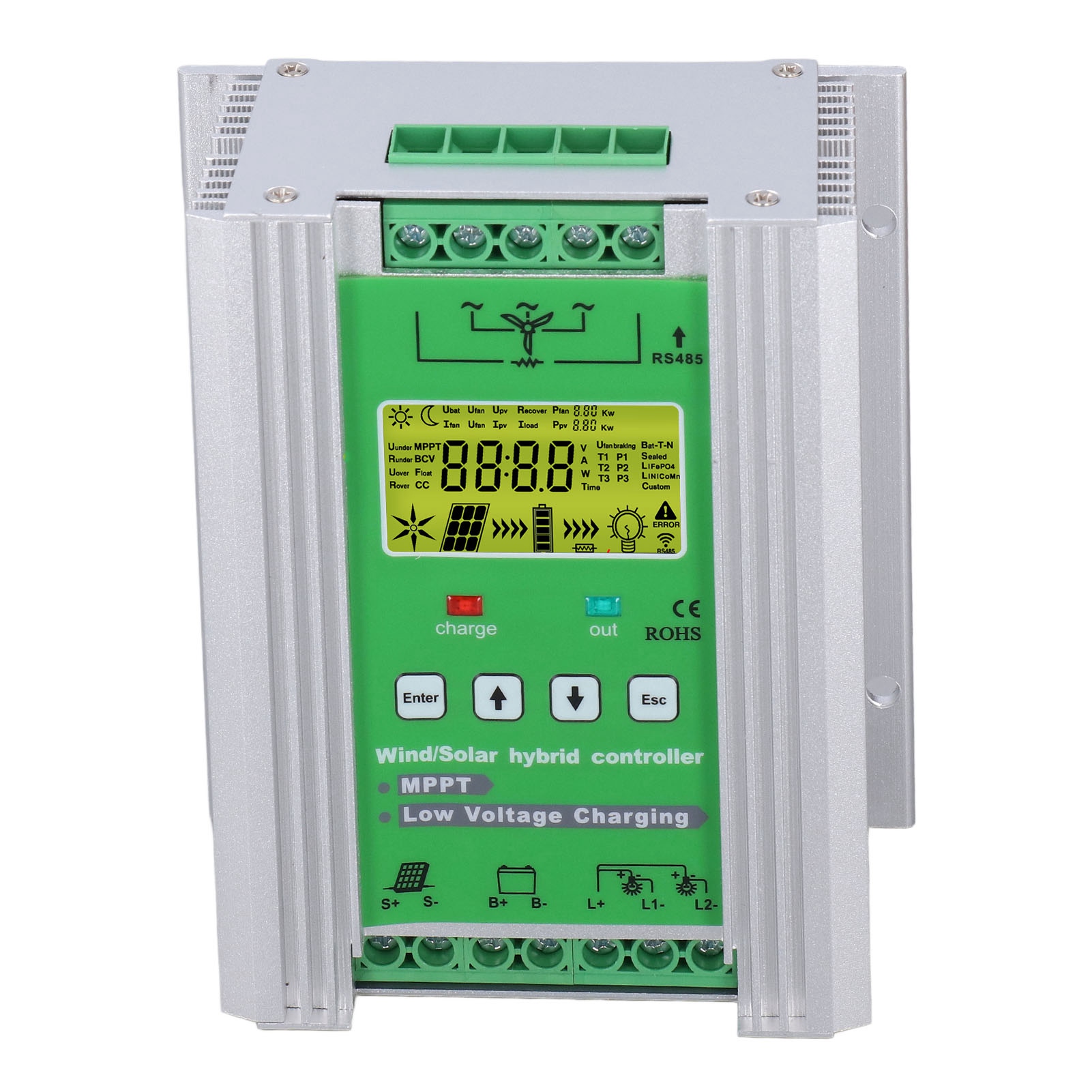 Hybrid Wind Solar Mppt Boost Charger 12v 24v Für Lithium-säure-batterien, Dual-source-laderegler, Solarmodul- Und Windturbinenregler.