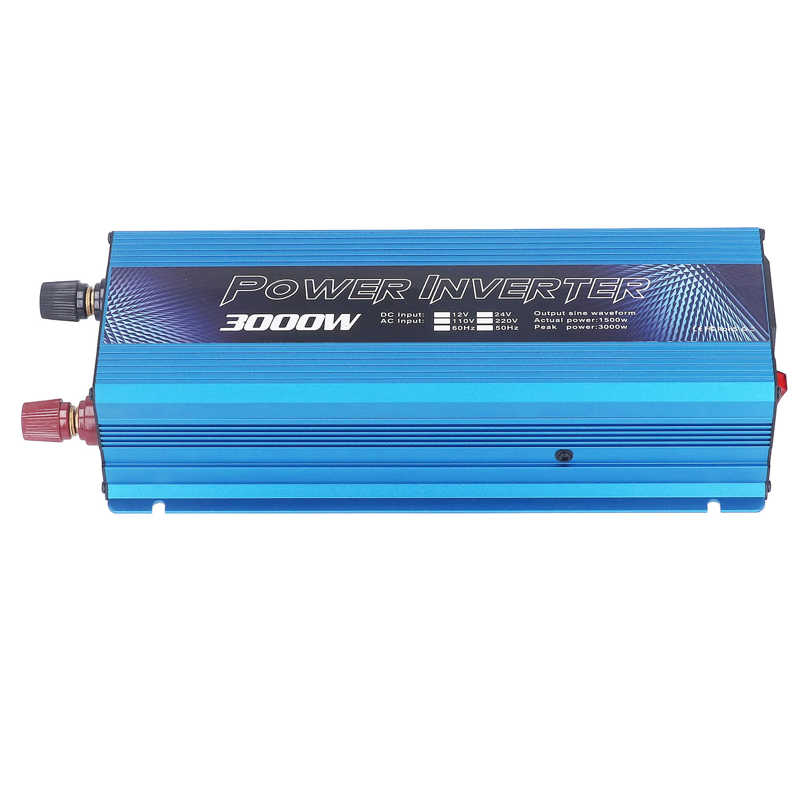 12v Auf 220v 3000w Sinus-wechselrichter Für Autos Mit Usb-anschluss Und Lüfter, Blau, 50hz