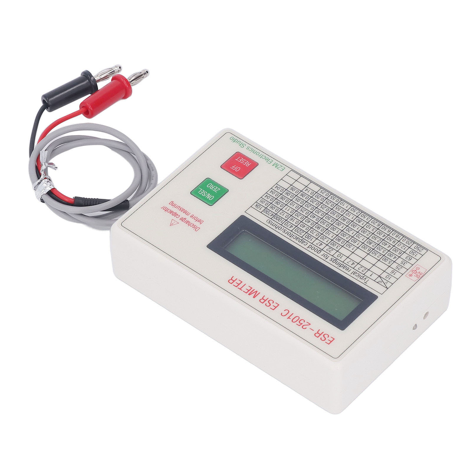 Hochpräzises, Tragbares Esr-kondensatormessgerät, Leicht, Mit Automatischer Abschaltfunktion, Abs-kapazitätsmultimeter Für Die Elektronikreparatur
