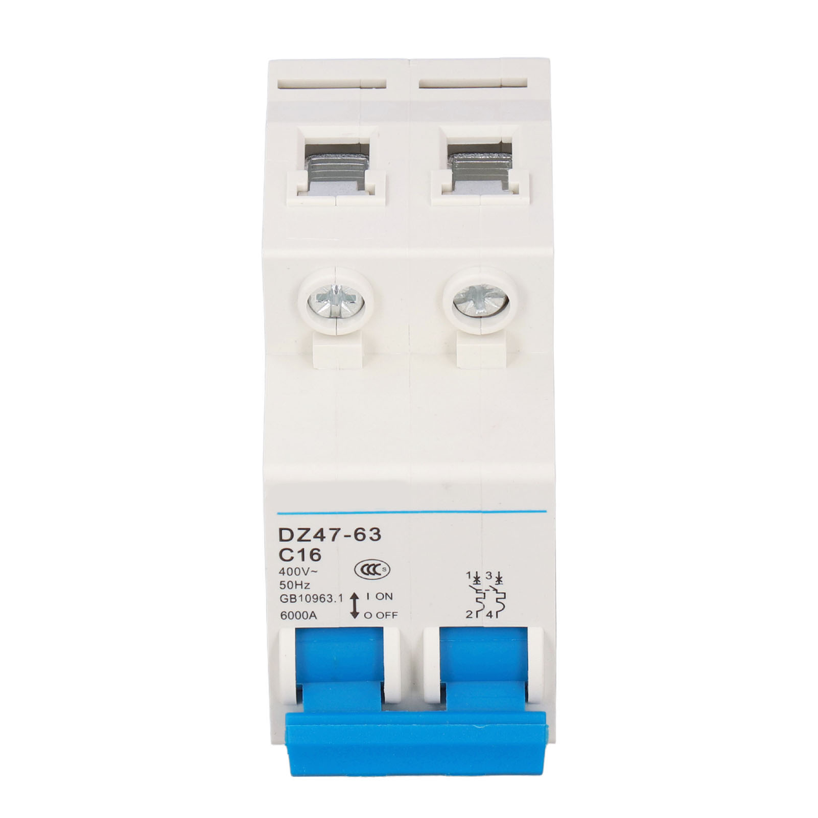 Modularer 2p-differenzial-leistungsschalter 16a Dz47-63 C16, Din-schienen-trennschalter 400v, Überlast- Und Leckstromschutz, 1 Modul.