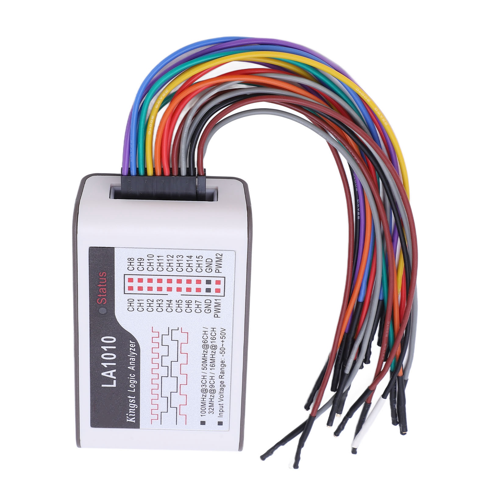 Tragbarer 16-kanal-logikanalysator Mit Kabel, 100 Mhz Abtastrate, -50 Bis 50 V Eingang, Messgerät Für Die Elektronische Diagnose