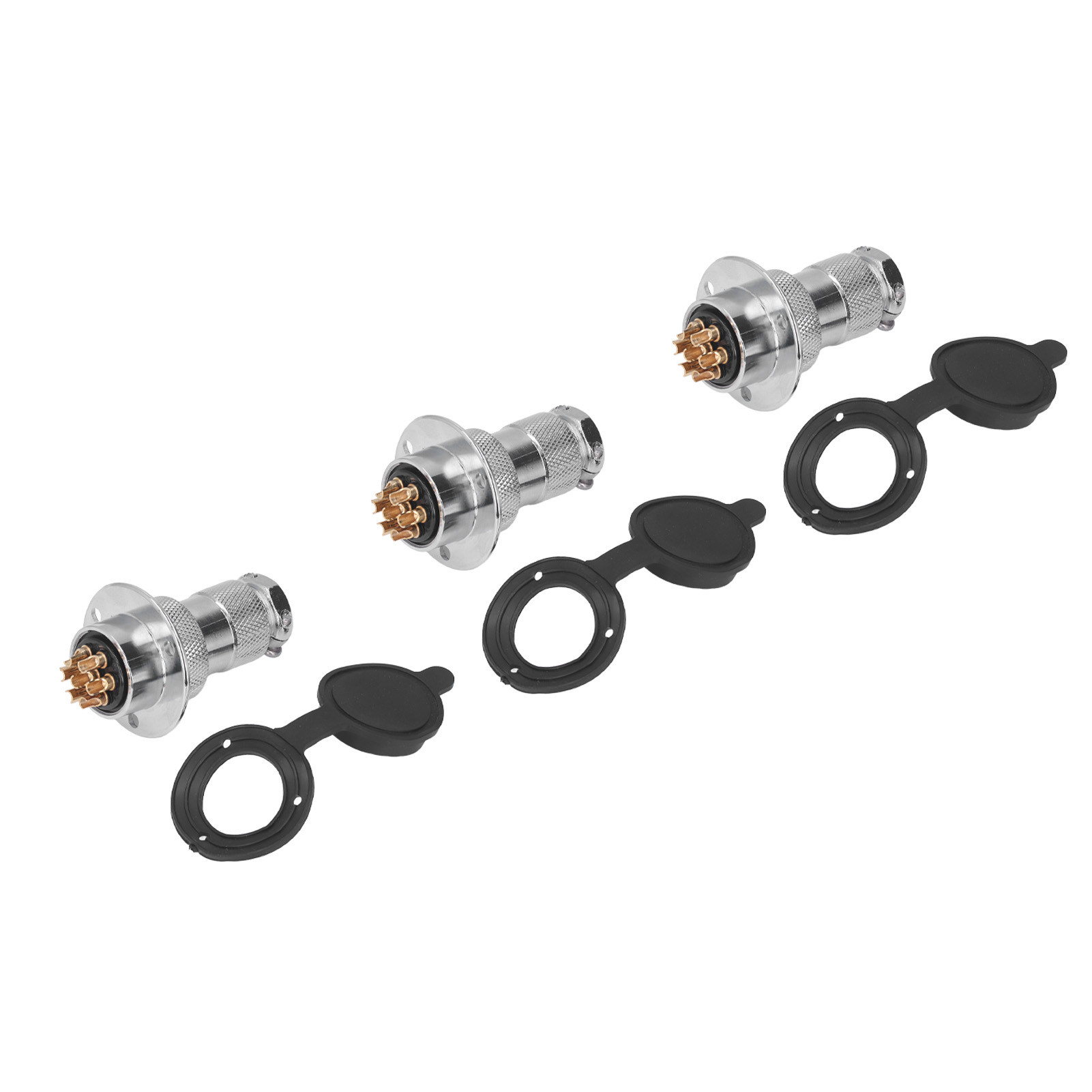 Flugzeugstecker, 15 Stück, Verzinkter Messingstecker, Luftfahrtqualität, 25 Mm, 12 A, 250 V, Bem25-7y (7 Pins)