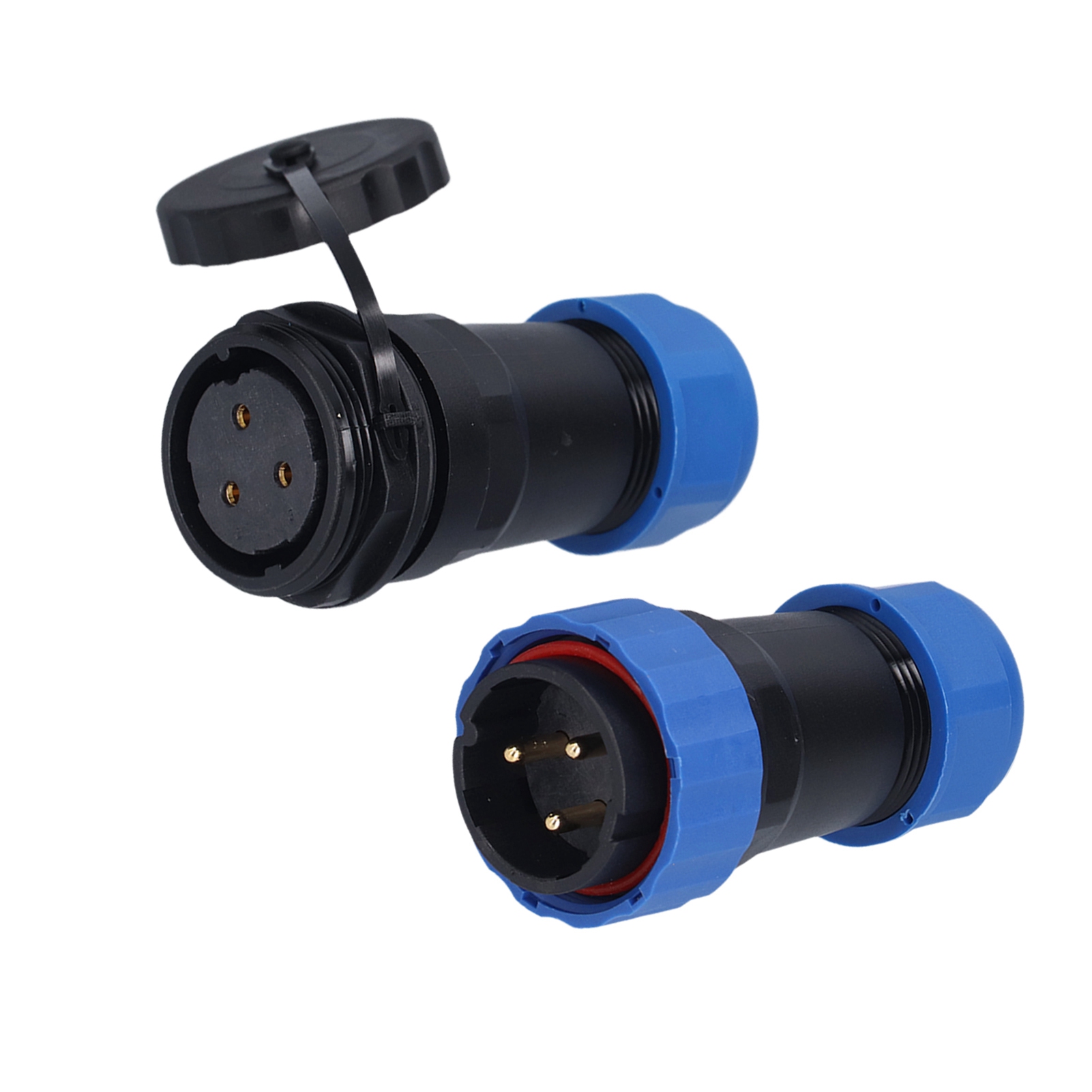 Wasserdichter 3-poliger Flugzeugstecker, Stecker/buchse, Antioxidativ, Vielseitig Einsetzbar, Flachkontakt, Breites Anwendungsspektrum