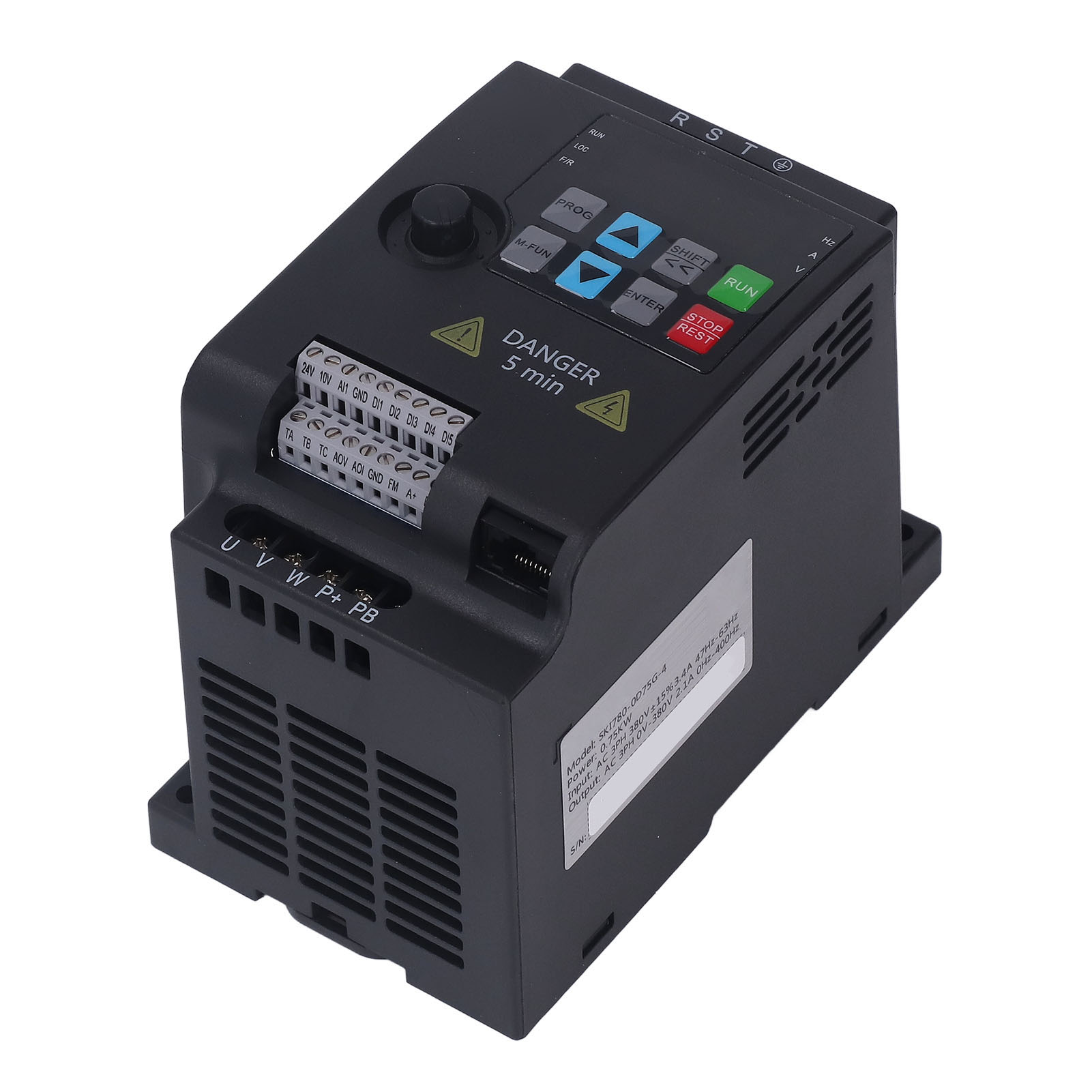 Sako Mini 0,75 Kw Drehstrom-frequenzumrichter, 6 Automatische Geschwindigkeitsstufen, Kupferspule, 0–380 V Wechselstromwandler, Industrielle Anwendung