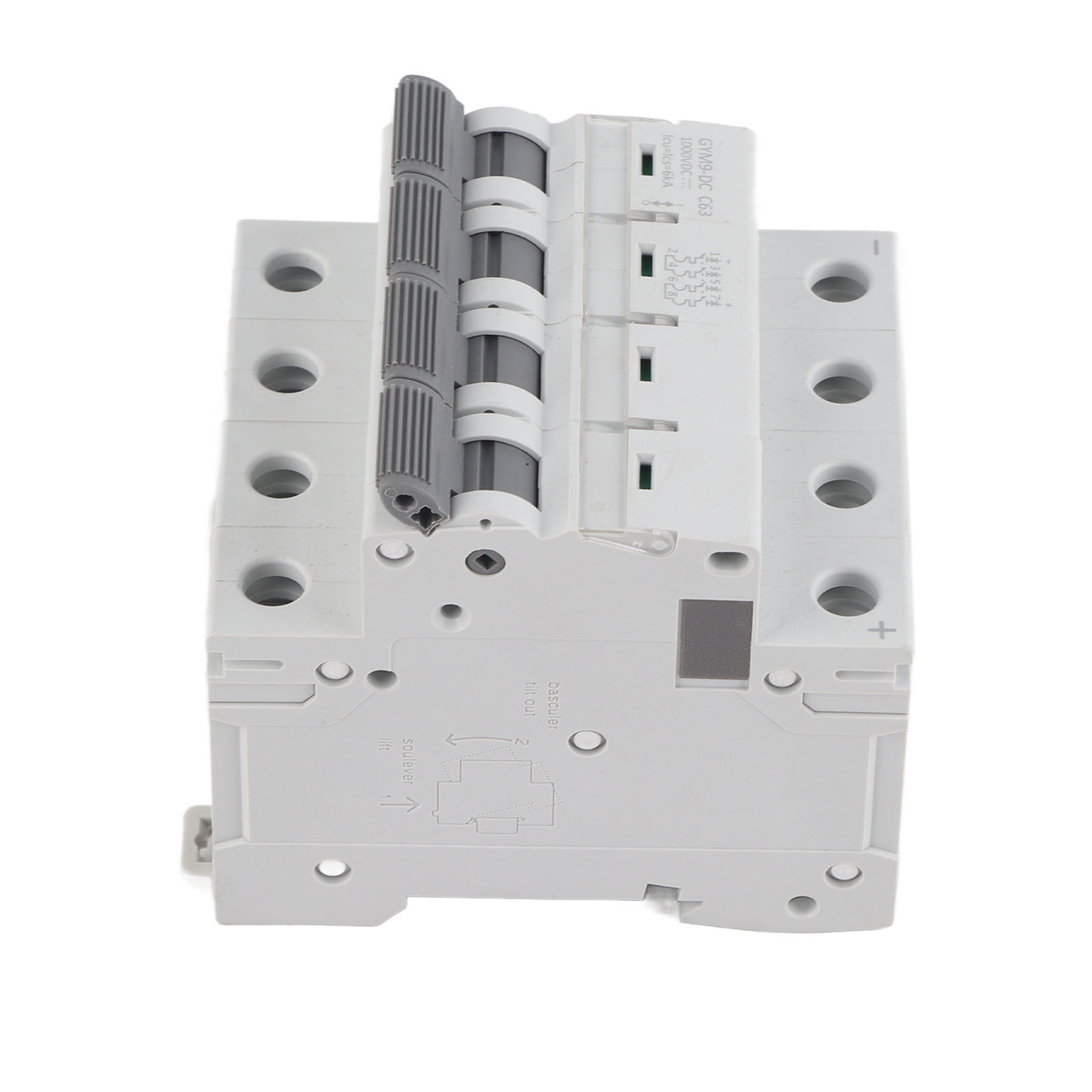 Miniatur-leistungsschalter 4p 63a Mit Überlastschutz, Pneumatischer 1000v Dc-schalter Für Batterie Und Motor