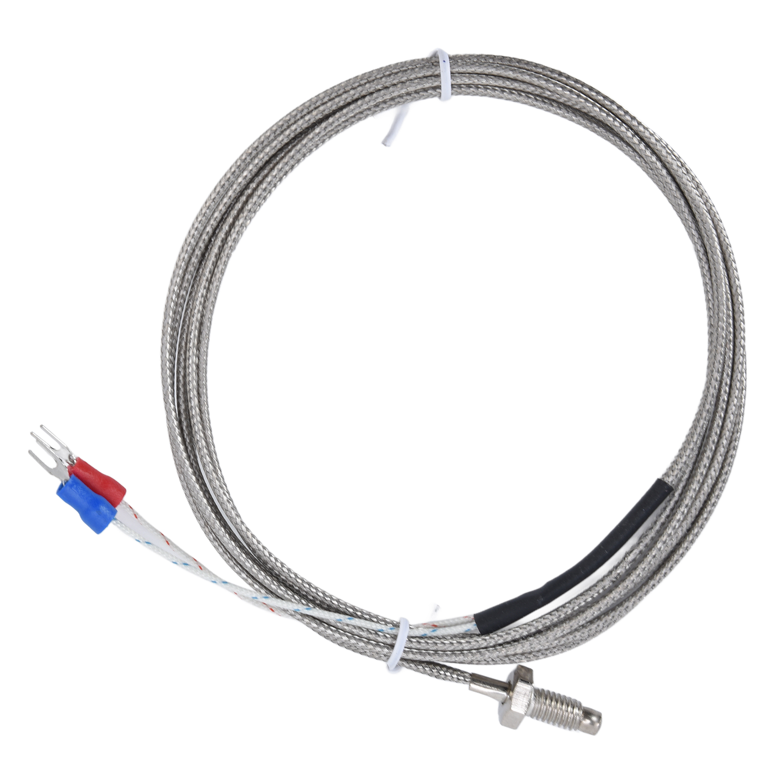 Thermoelement Typ K Wrnt-01 Schraubsonde Mit Geerdetem, Abgeschirmtem Draht, Temperatursensor 0-450°c, Genaue Messung Für Industrielle Anwendungen.