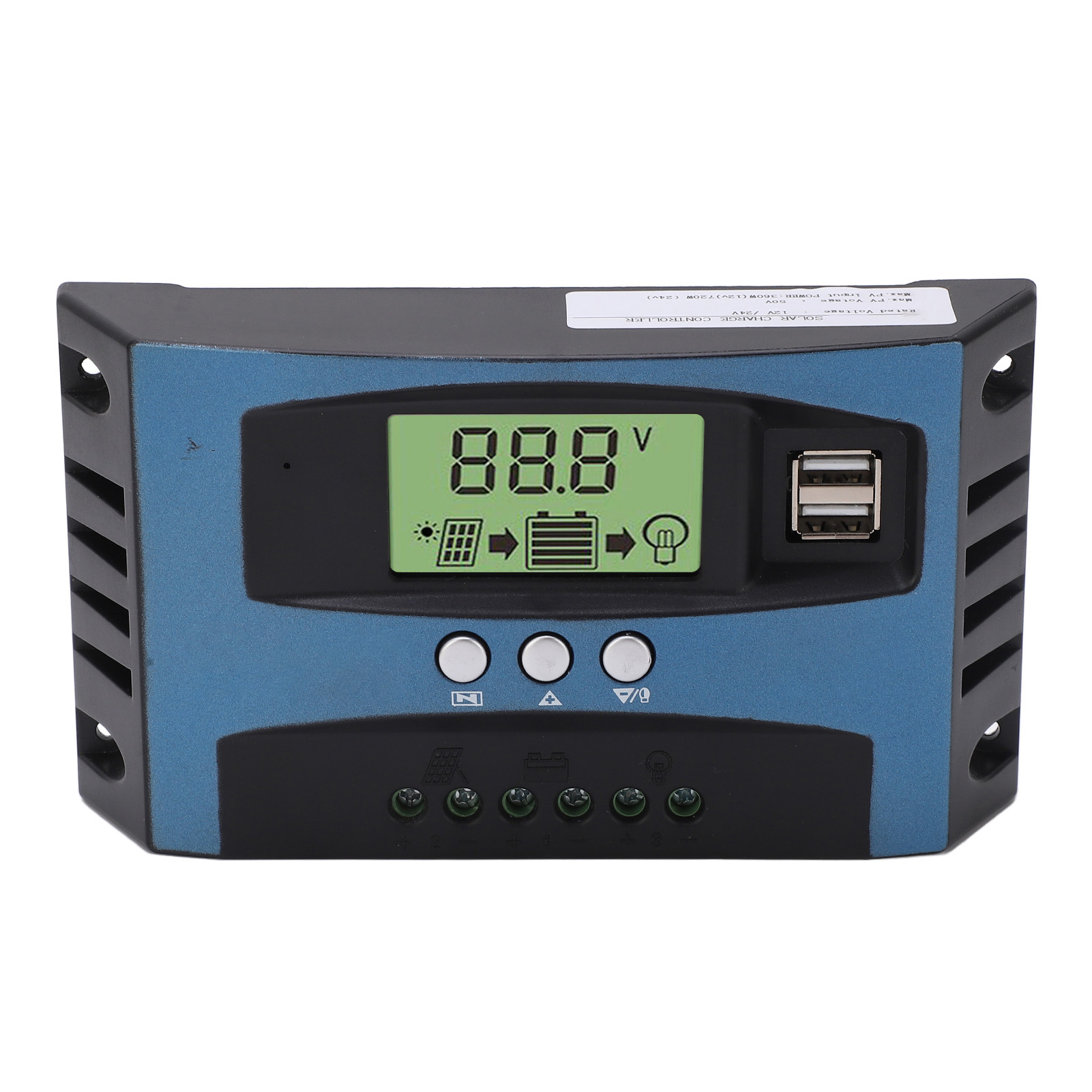 30a Mppt 12v/24v Solarladeregler, Intelligente Erkennung, Lcd-display, Solarmodul-laderegler Mit 10a Entladestrom