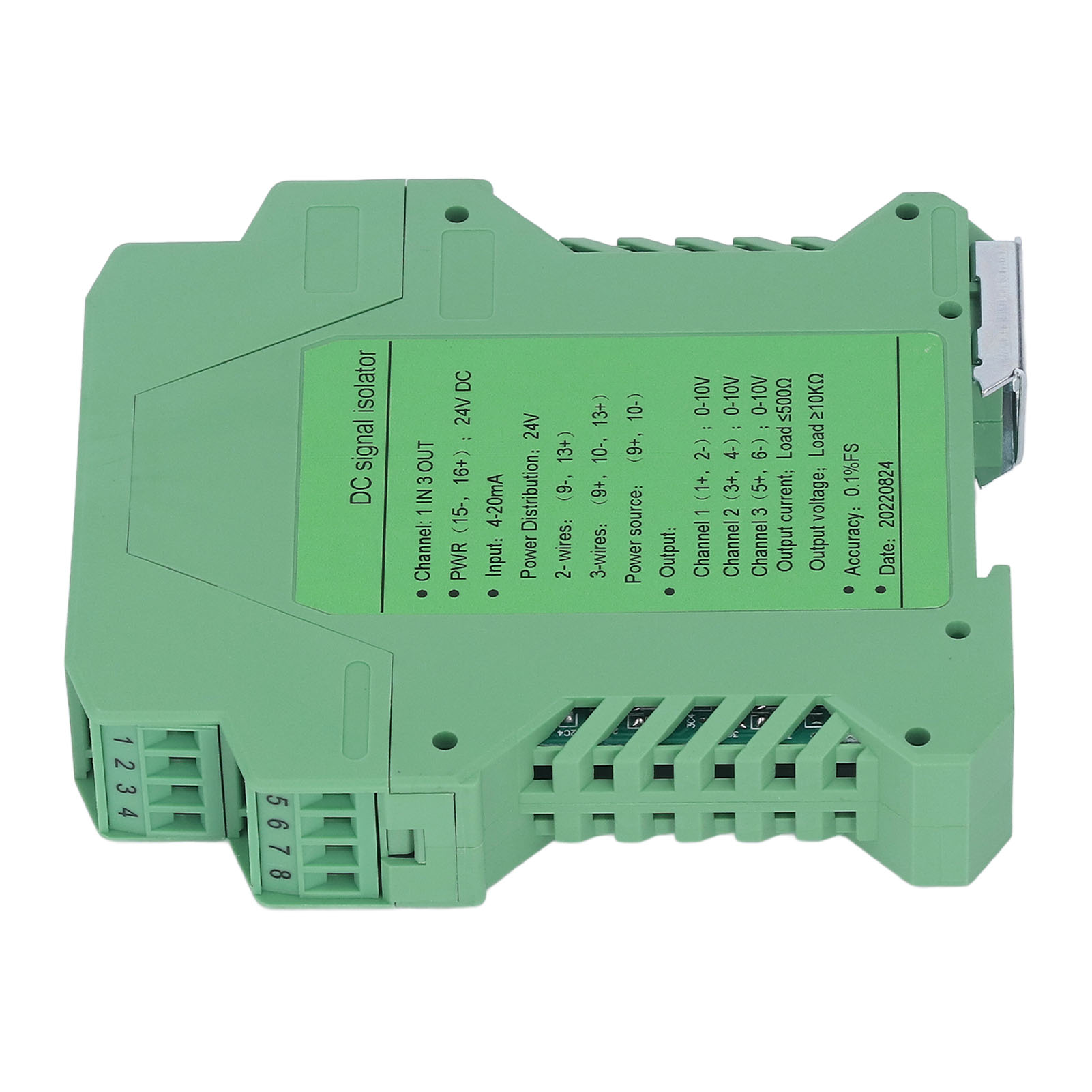1 Eingang 3 Ausgänge Signaltransmitter-isolator, Dc 24v-aufbereiter Für 0-10v Spannung Und Strom, Umwandlung Zur Sps-automatisierung, Präzise Industrielle Detektion.