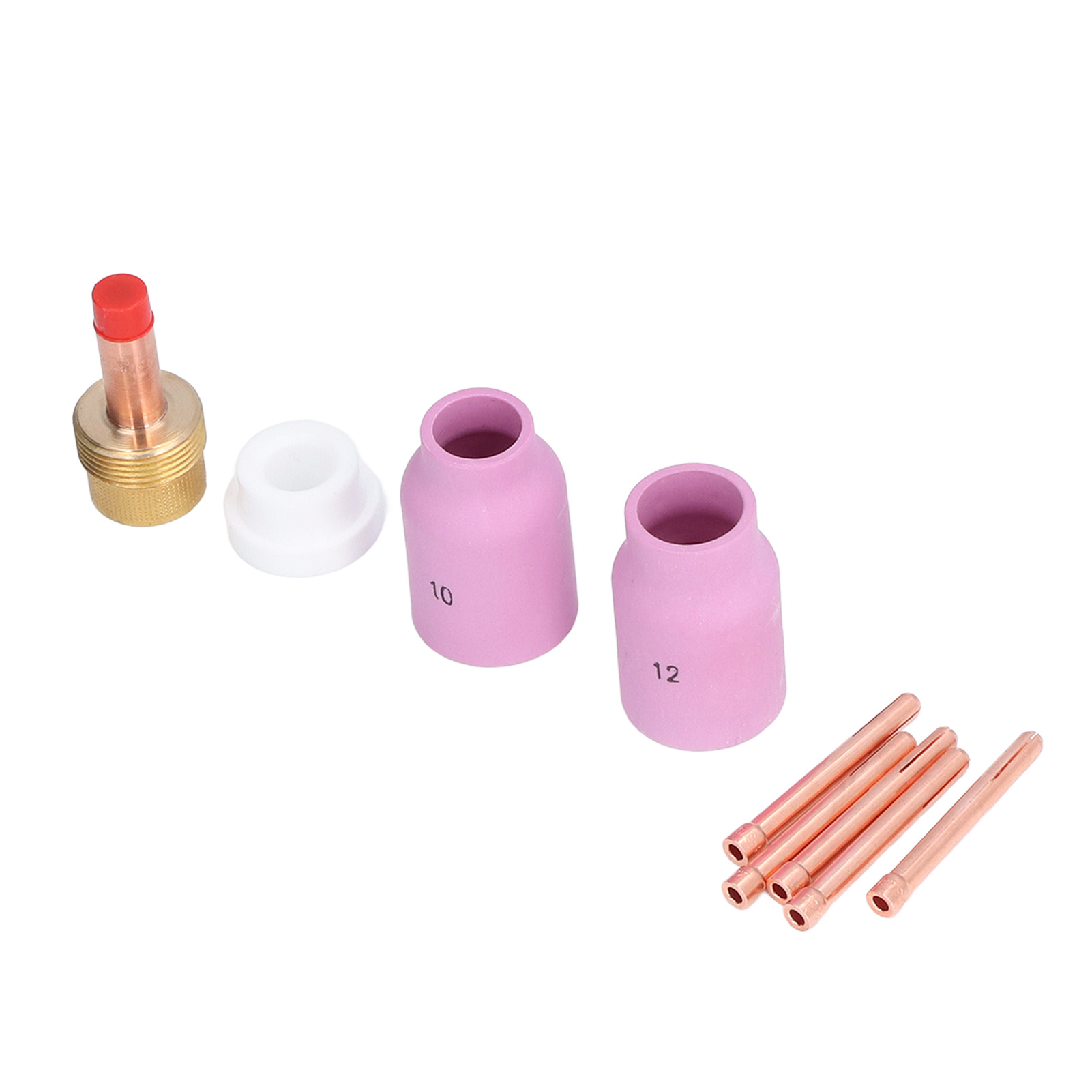 Set Aus 9 Teilen Tig Messing-spannzangenkörper, Keramikdüse Und Gaslinse Für 17, 18, 26 Schweißpistolen.