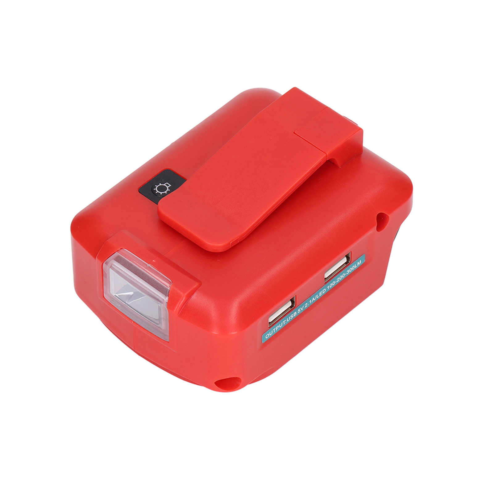 Usb-lithium-akku-konverteradapter Mit Led-licht Und Gürtelclip Für 14,4–20 V Adp05 12 V Dc Typ B