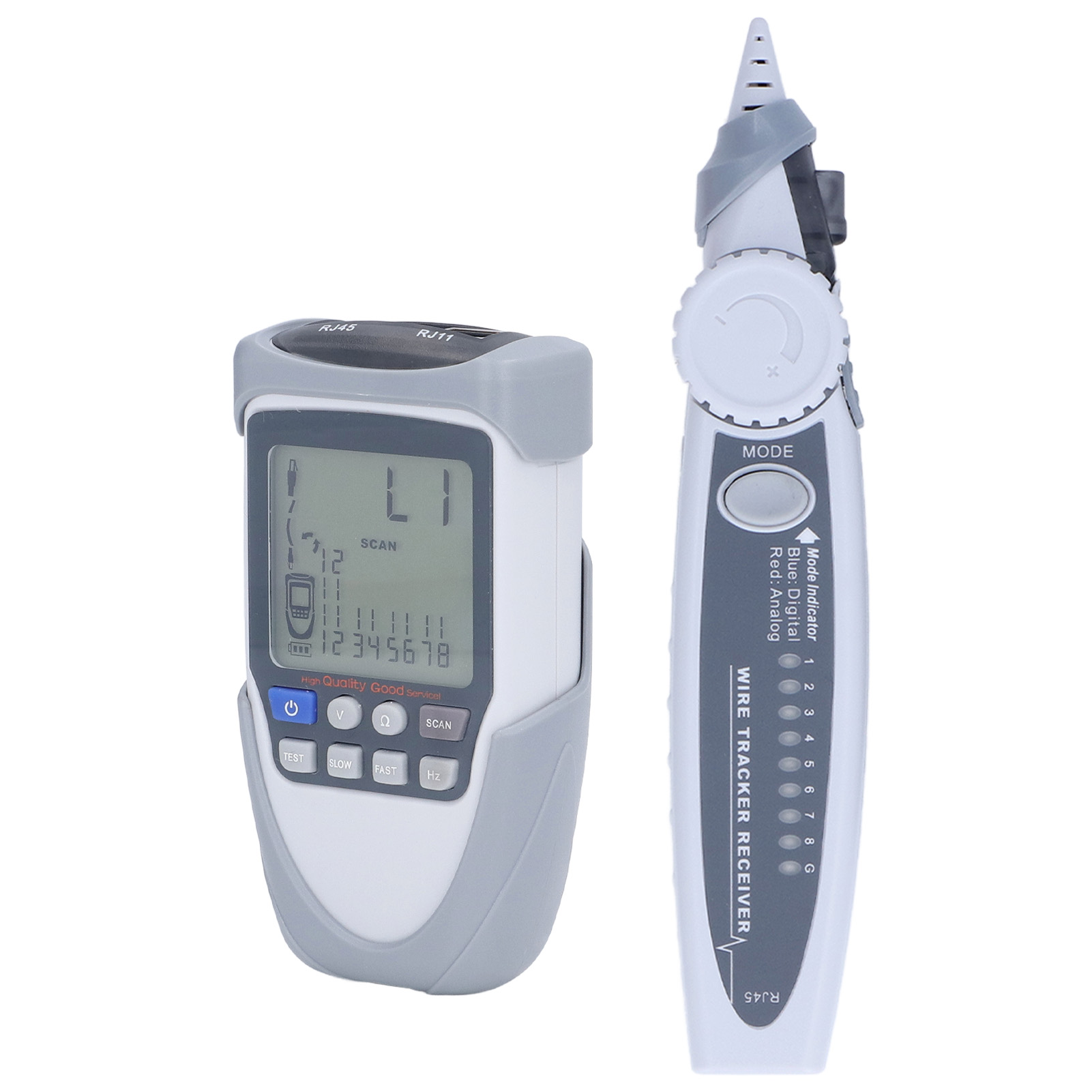 Multifunktionales Digitales Lcd-poe-netzwerkkabeltestgerät, Drahtdetektor Mit Tasche, Leitungsorter Für Techniker, Rj45-diagnosegerät, Durchgangsprüfer.