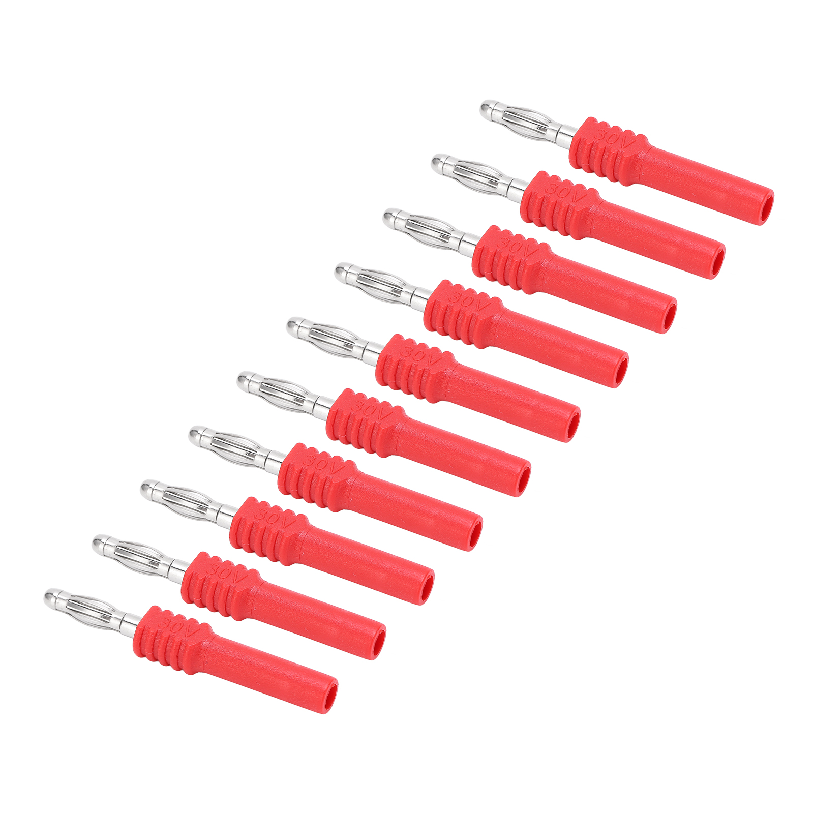 Bananenstecker 4 Mm Stecker Auf 2 Mm Buchse, 10er-packung J.20025 Adapter Für Multimeter, Industrielle Anwendung, Rote Farbe.