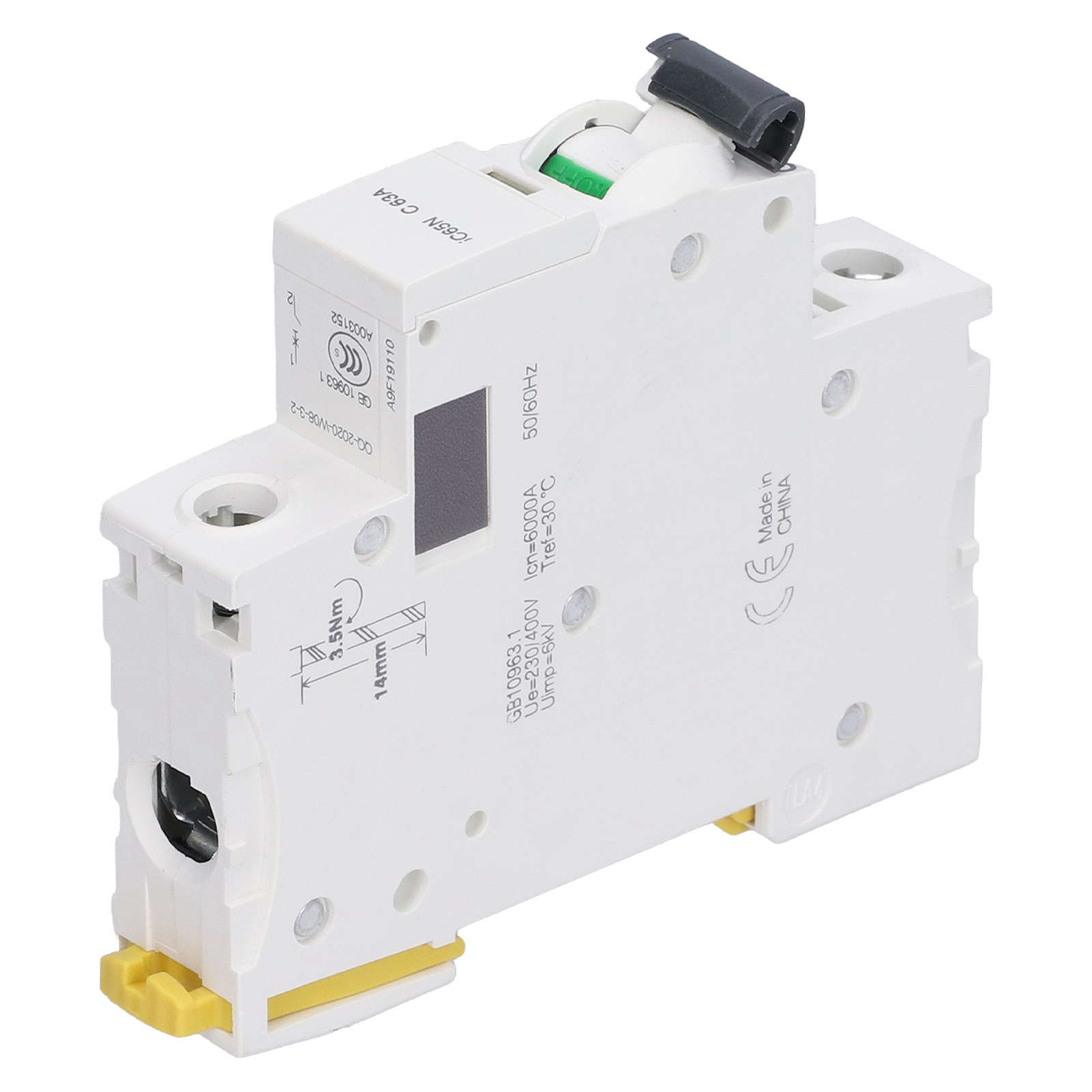 Modularer Leitungsschutzschalter 63a 230v/400v, Niederspannung, Din-schiene, Schutz Für Elektrische Verteileranlagen