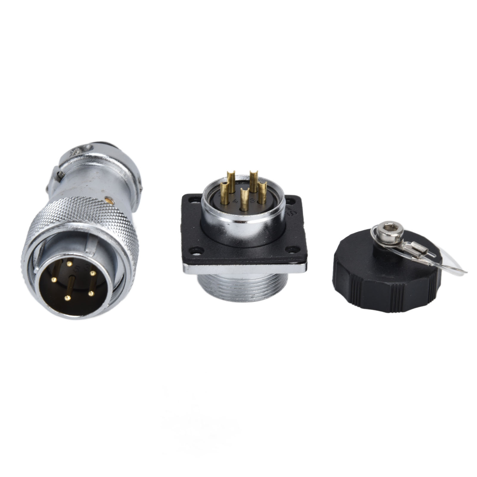 Ws20 5-poliger Luftfahrtstecker, Wasserdichter Industriestecker Aus Metall (männlich/weiblich)