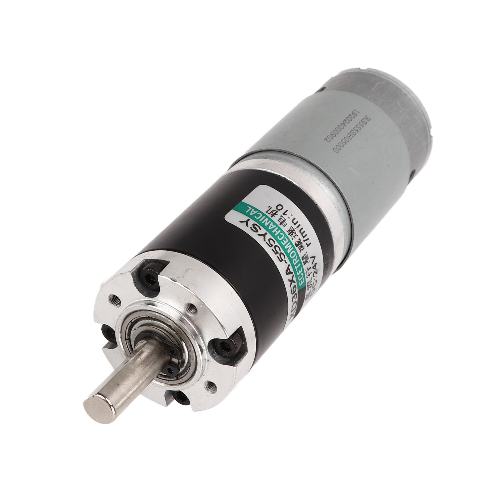24v 15w Elektromotor, Schwarz/silber, Hohes Drehmoment, Leise, Kupferzahnräder, 10 U/min, Mini-gleichstrom-getriebemotor.