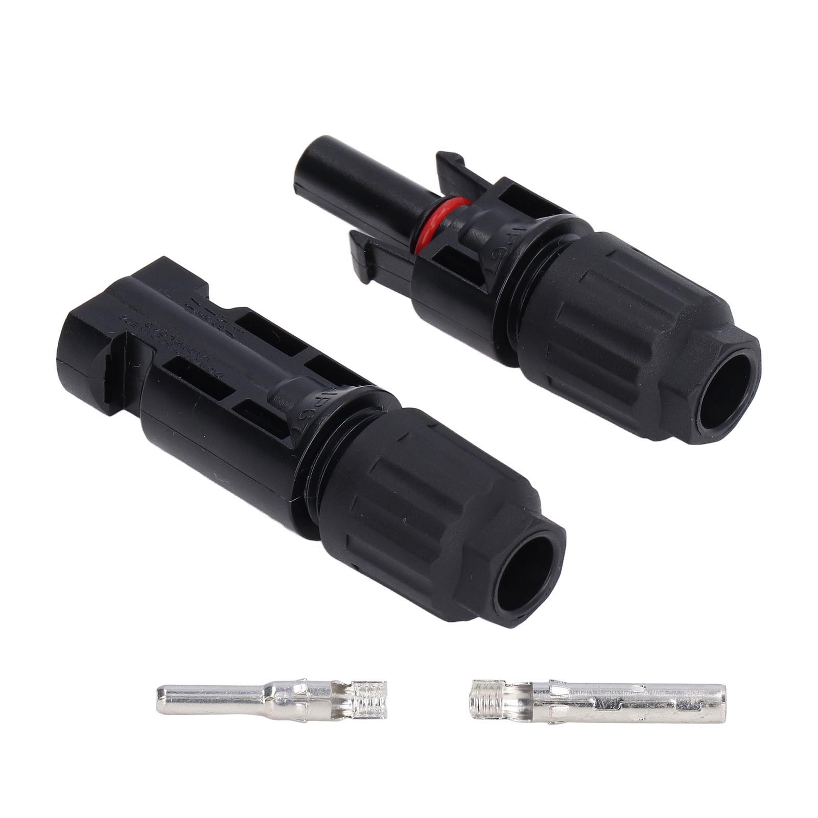 5er-pack Wasserdichte Ip67-solarstecker (männlich/weiblich), Hochspannungs-photovoltaik-modulkabelstecker (30 A, 1000 V)