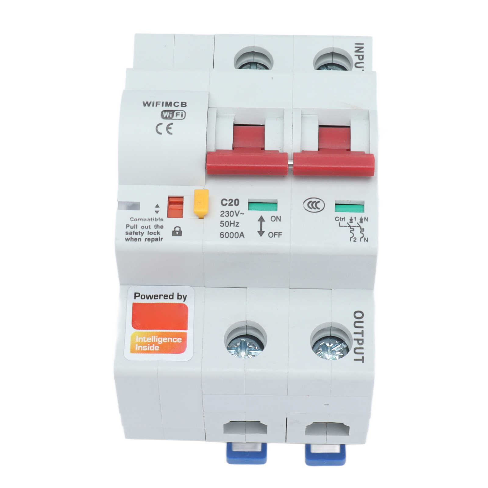 Intelligenter 2-poliger Leitungsschutzschalter Mit Wlan Und Bluetooth, App-gesteuertem Schalter, Überstromschutz, 220 V Ac, 20 A