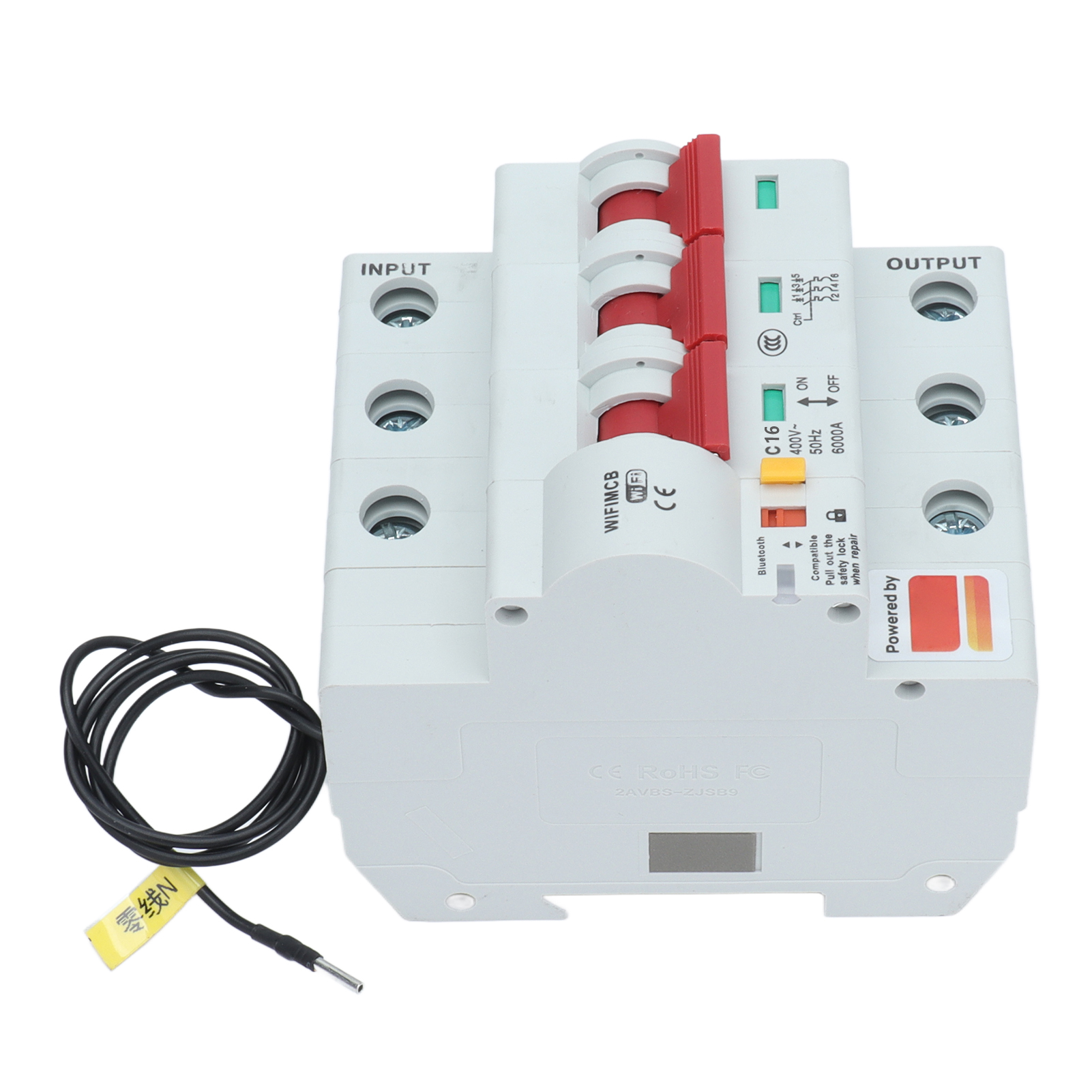 Intelligenter 3-poliger Leitungsschutzschalter Mit Wlan Und Bluetooth, Fehlerstromschutzschalter, 400 V Wechselstrom, 16 A Fernbedienung