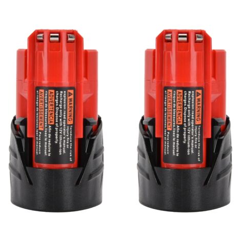 2 Stück 12v 2500mah Li-ionen-akku Für Milwaukee M12 Werkzeuge, Kompatibel Mit 48-11-2401, Hohe Langlebigkeit