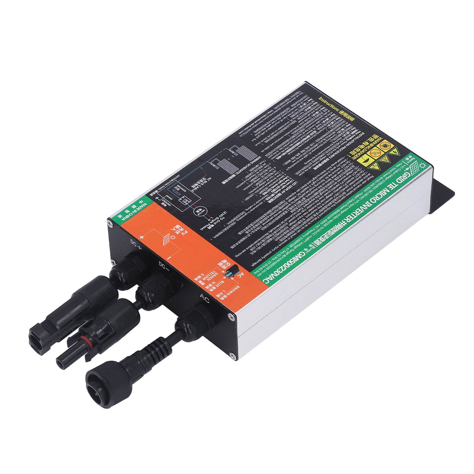 500w 230vac Solar-mikrowechselrichter, Mppt-netzanschlusswechselrichter, Reine Sinuswelle, Wechselstrom, 500w Spitzenleistung, Kompatibel Mit Solarmodulen.